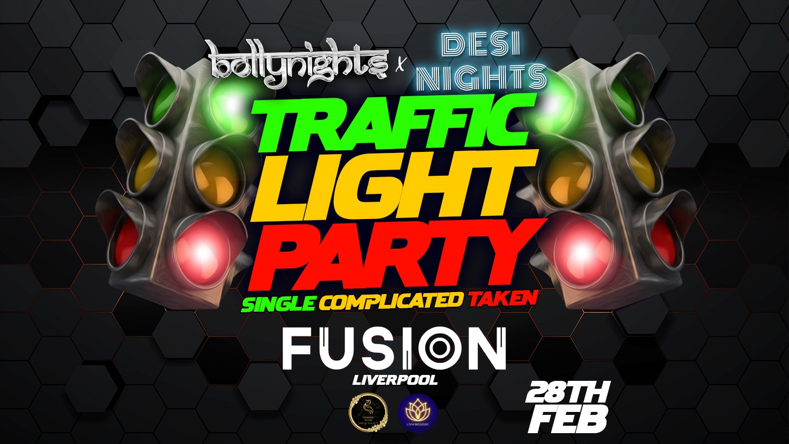 Bollynights X Desi Nights Liverpool  – Traffic Light Party 🚦| Friday 28th February | Fusion