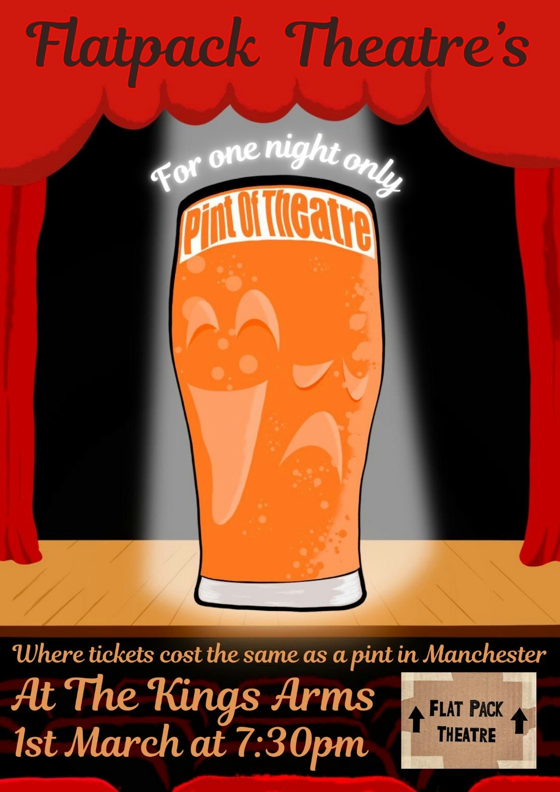 Flat Pack Theatre presents “Pint Of Theatre”