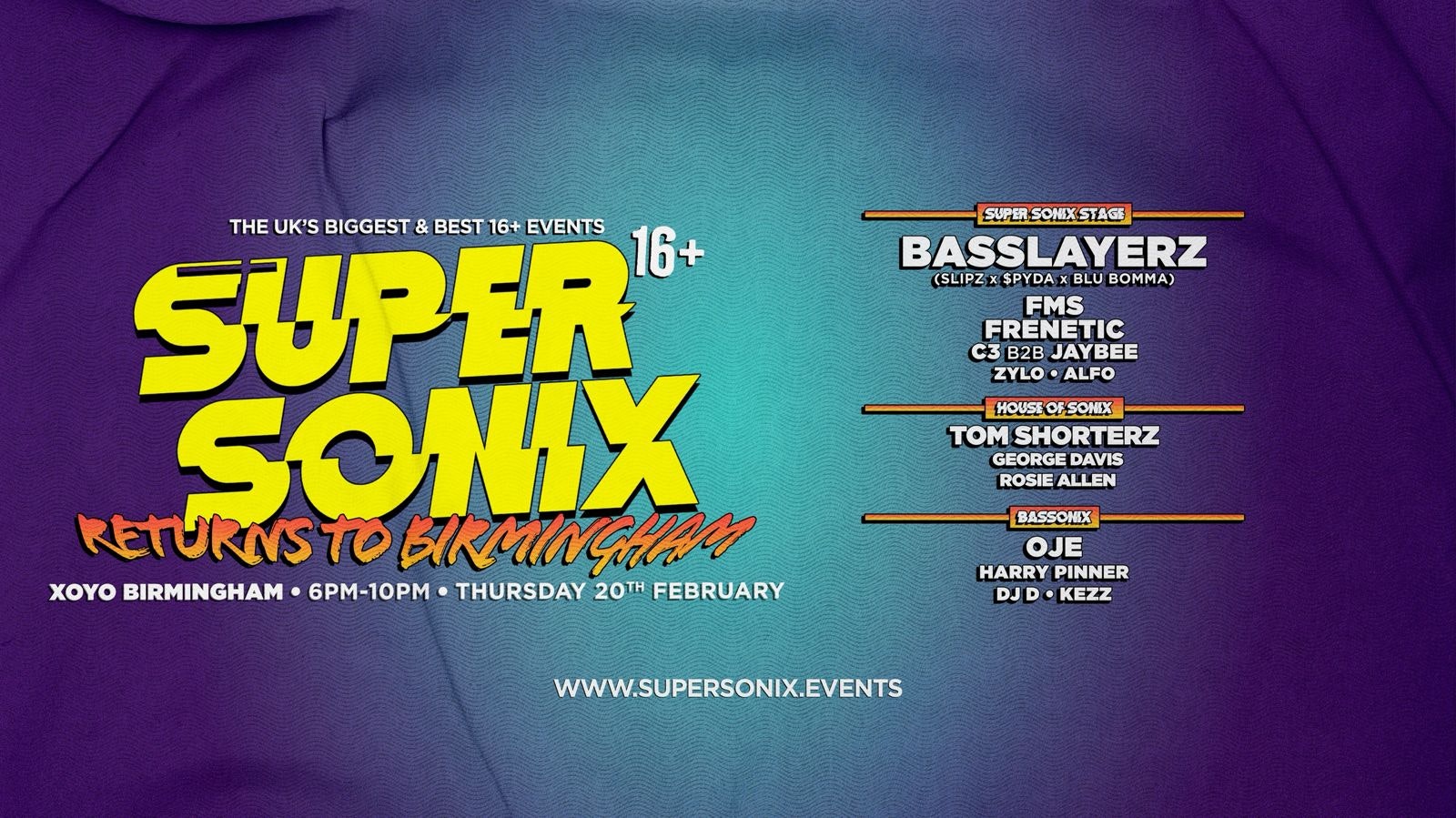 Super Sonix 16+ : Returns To Birmingham