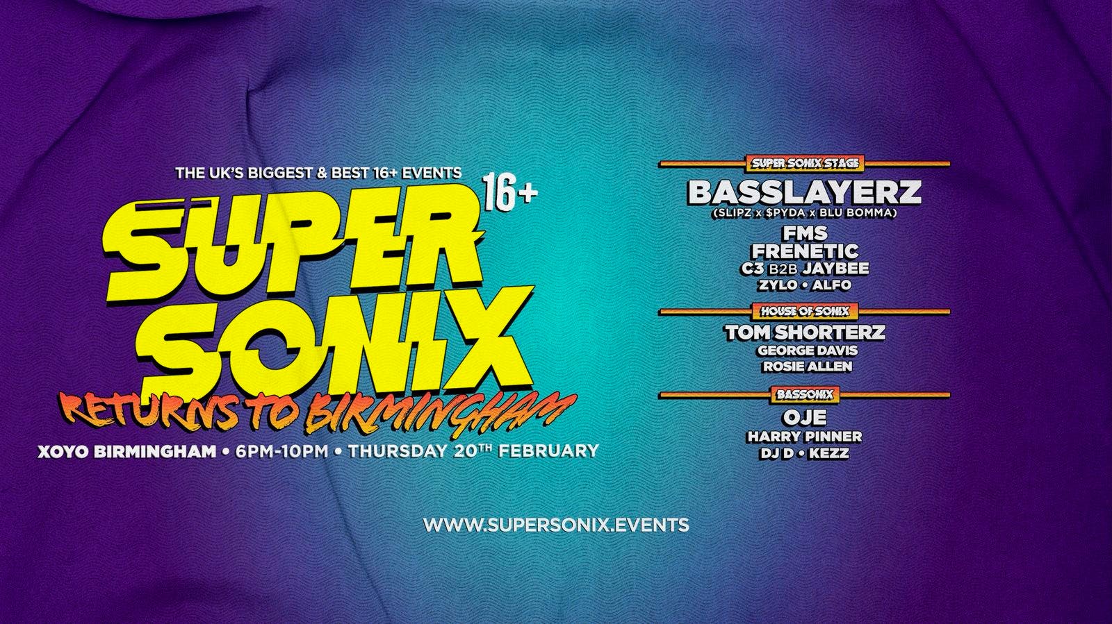 Super Sonix 16+ : Returns To Birmingham