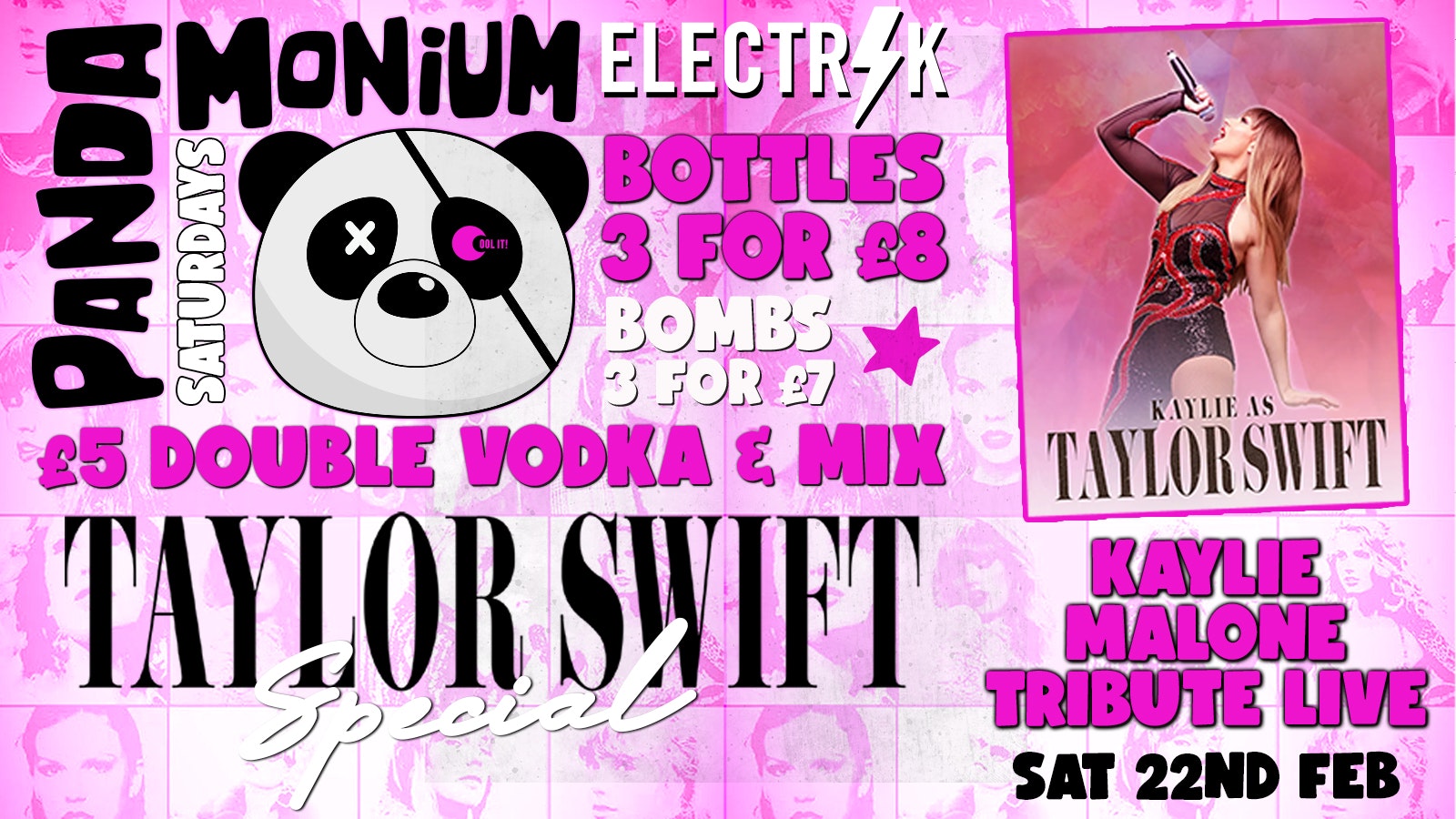 Pandamonium Saturdays : TAYLOR SWIFT Tribute 🪩👠 : Kaylie Malone