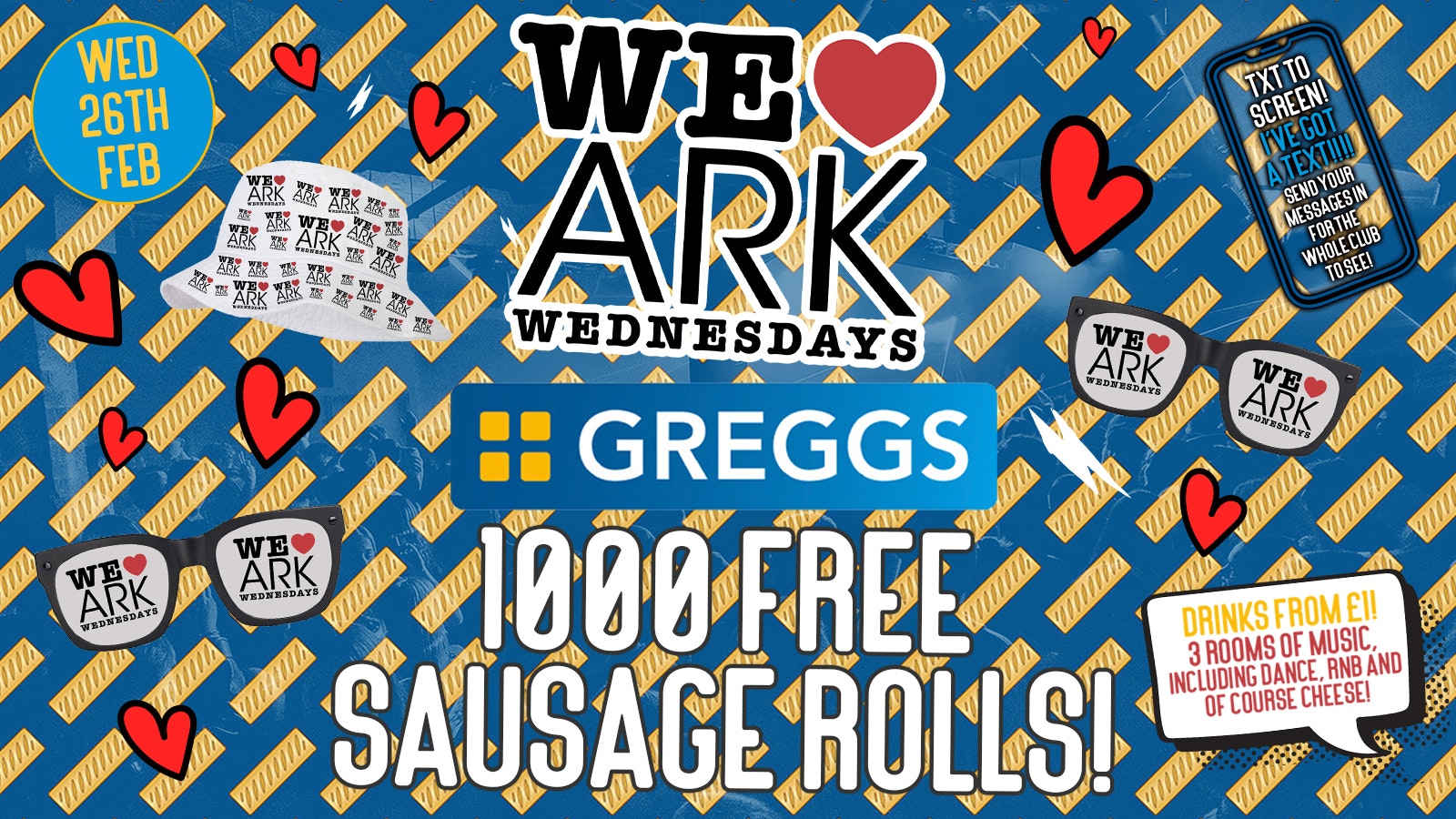 WE LOVE ❤️ WEDNESDAYS : GREGGS SPECIAL 🥟 1000 FREE SAUSAGE ROLLS – £2.50 DOUBLES before midnight! ❣️