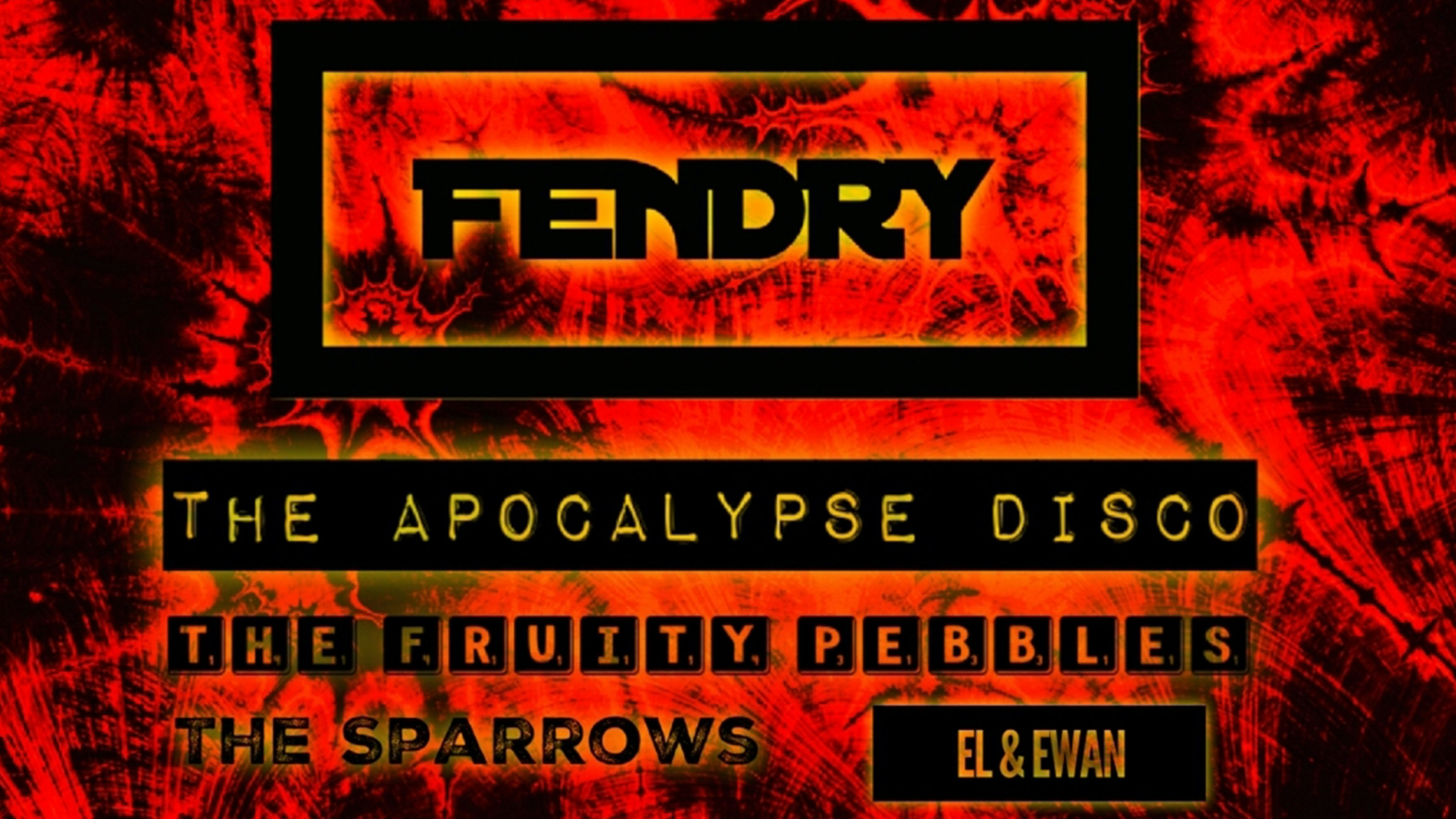 JAMNESTY! Feat:  FENDRY – ﻿THE APOCALYPSE DISCO – THE FRUITY PEBBLES – THE SPARROWS – EL & EWAN