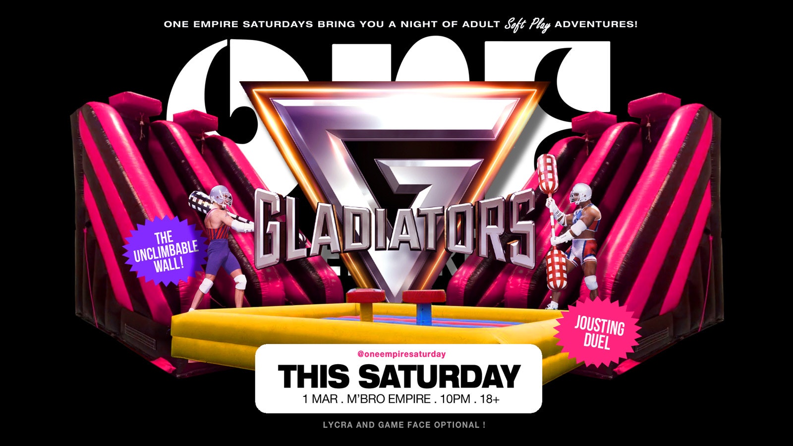 Gladiators at The Empire – This Saturday 💪🏼