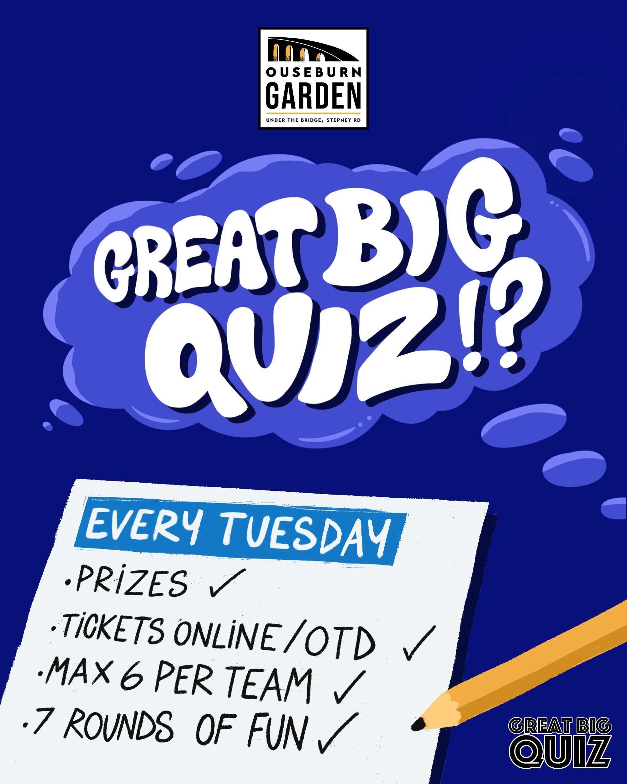 Great Big Quiz – Every Tuesday Night!