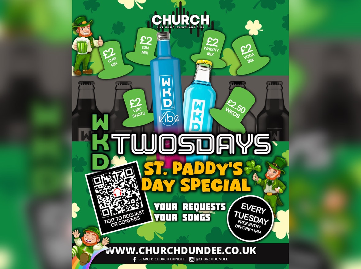 WKD TWOSDAYS Club St. Paddy’s Day Special!