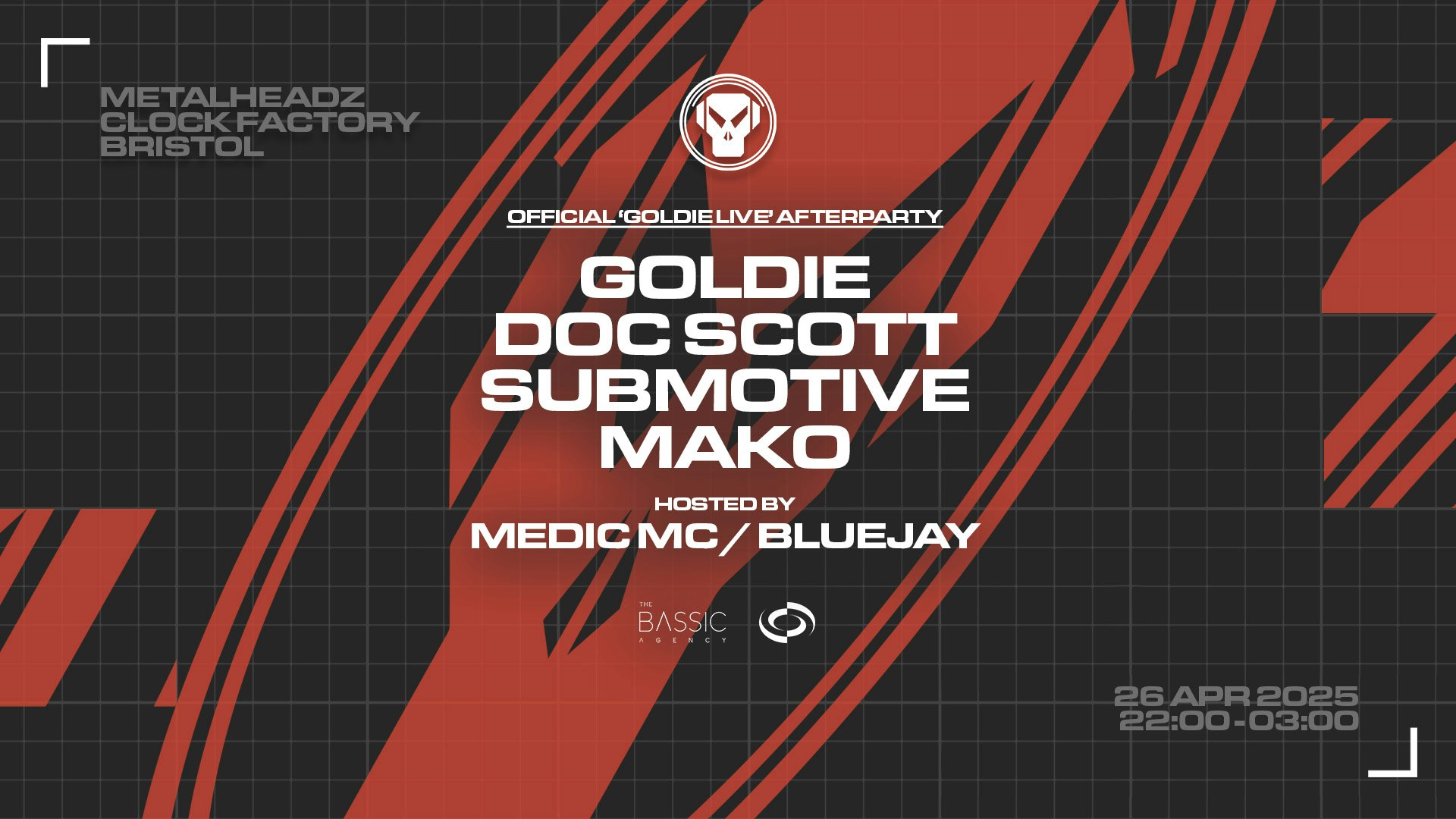 Metalheadz: Goldie, Doc Scott, Submotive, Mako + More [Official Goldie LIVE Afterparty]