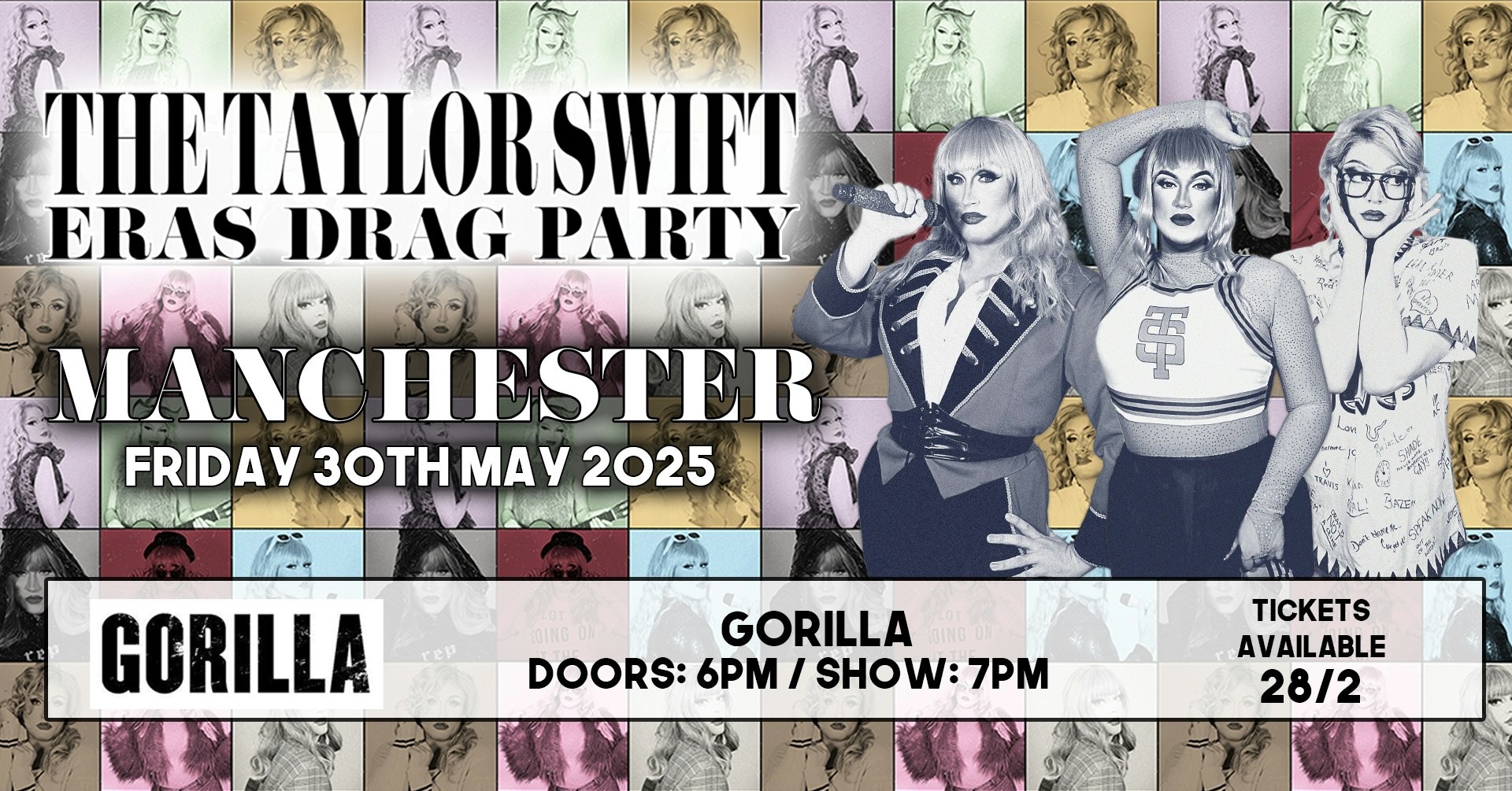 The Taylor Swift Eras Drag Party – Manchester