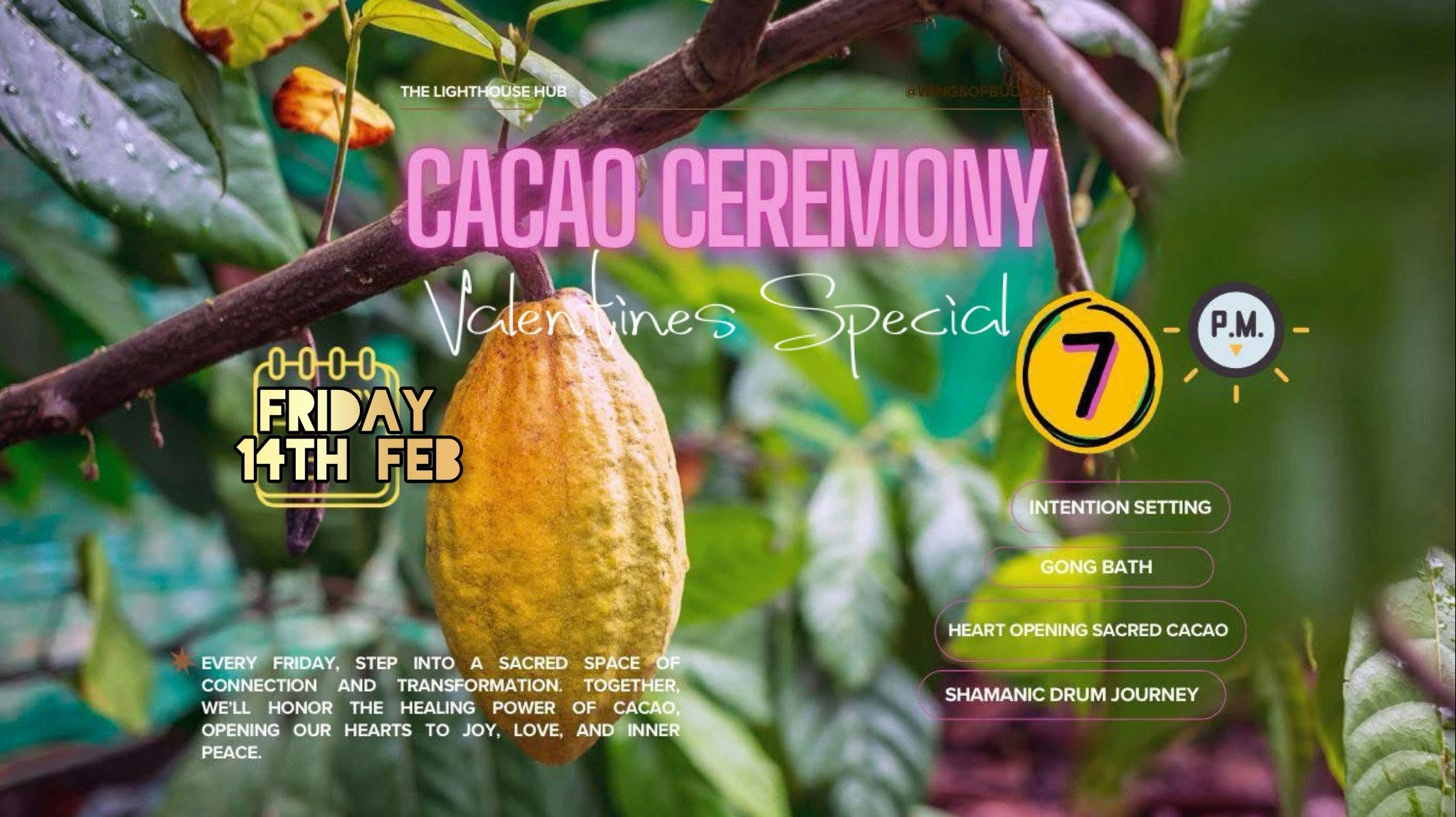 Sacred Blue Lotus Cacao Ceremony Valentines Special (Friday 14th February) @ The Lighthouse Hub