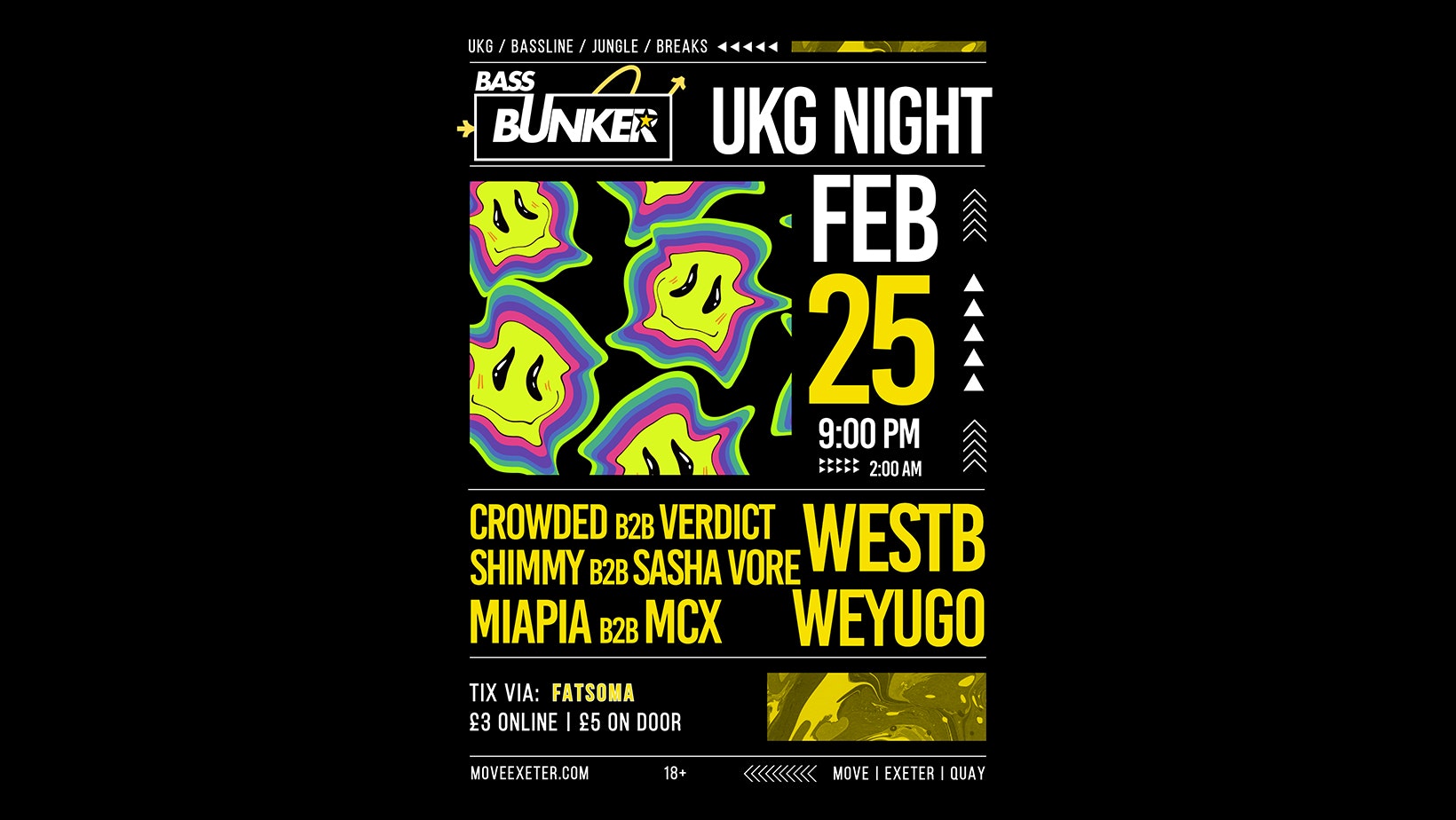 BASS BUNKER – UKG – Tues 25 Feb – Bomba – Exeter