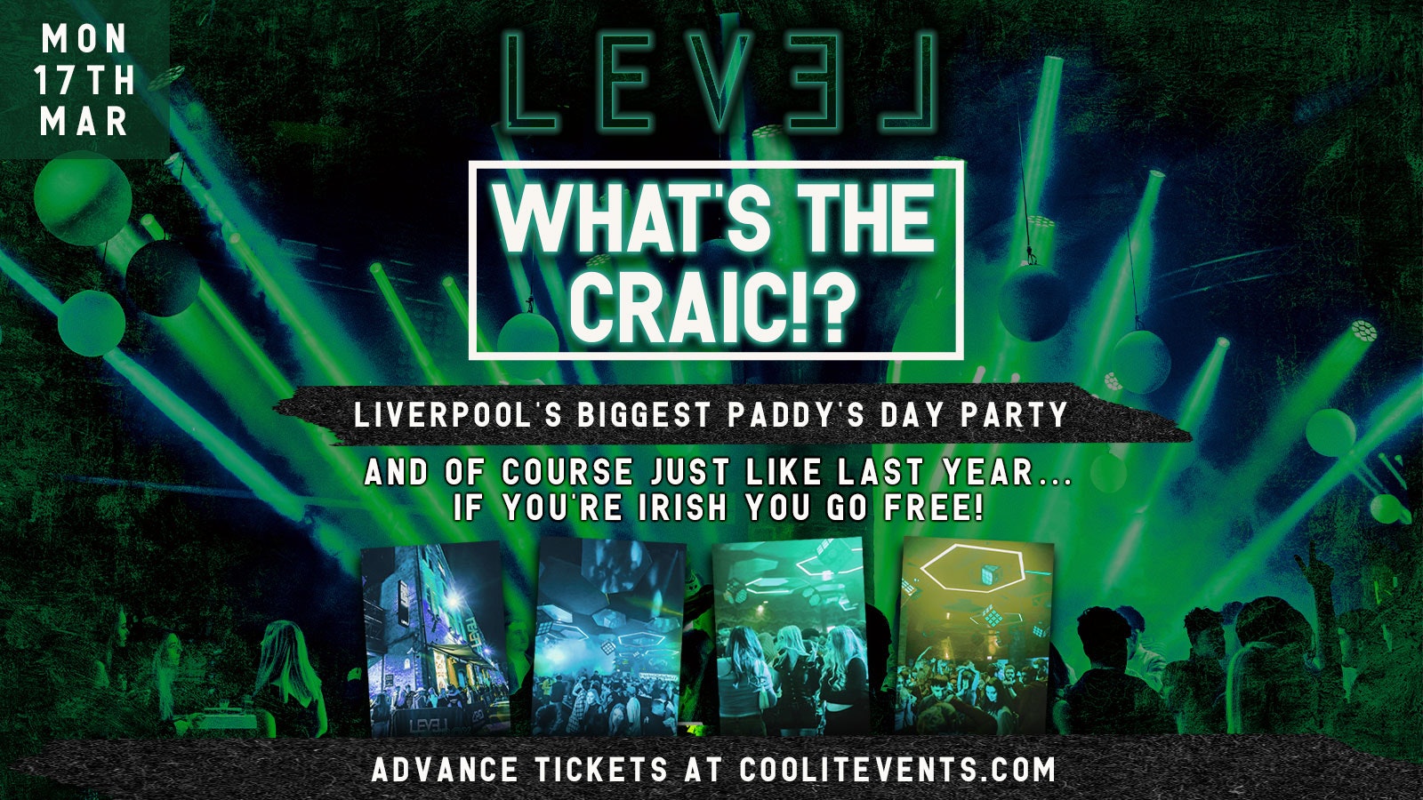 WHAT’S THE CRAIC 🍀🍻 – Paddy’s Day Special! FREE ENTRY if you’re Irish