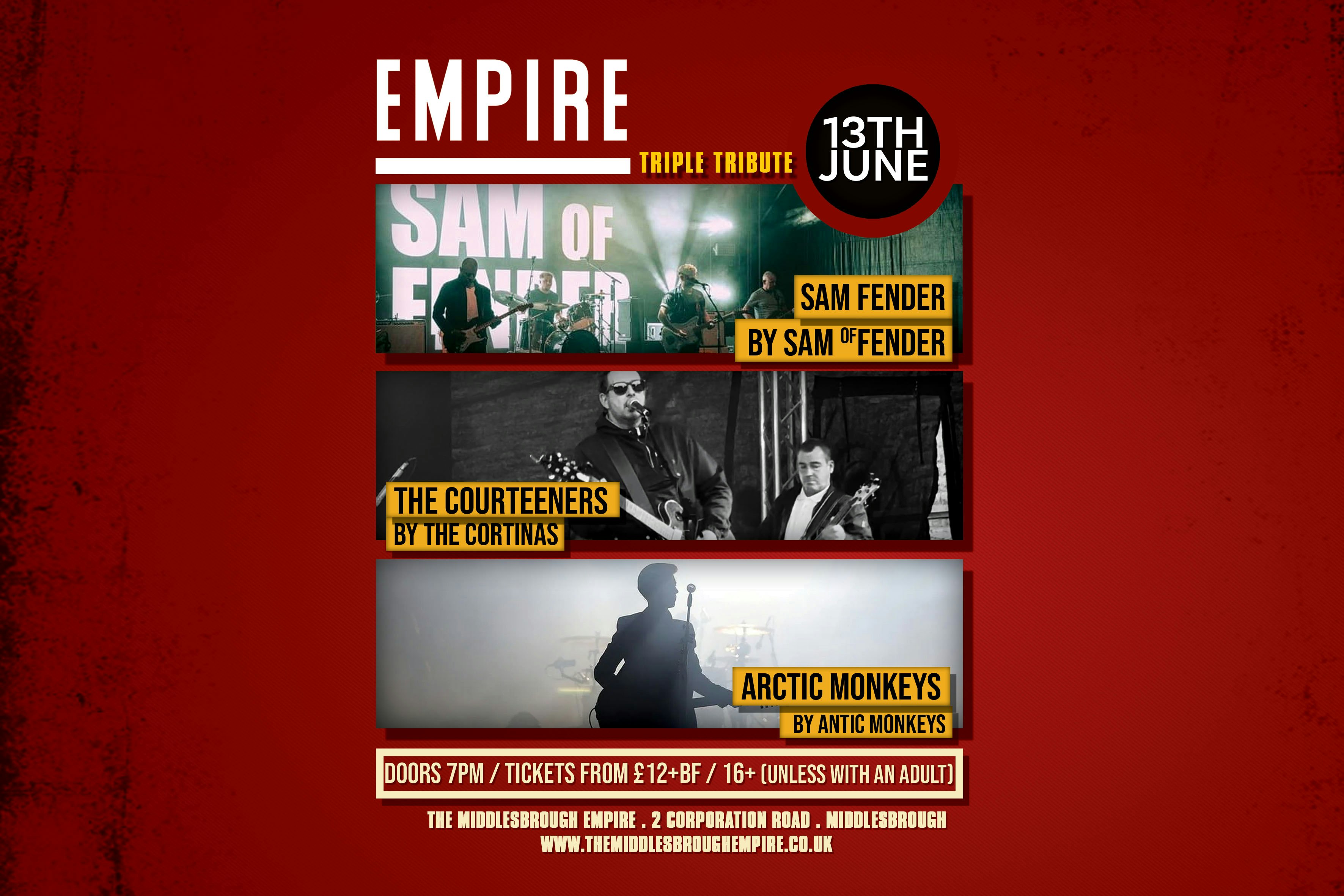 Empire Triple Tribute – Arctic Monkeys, Sam Fender and The Courteeners!