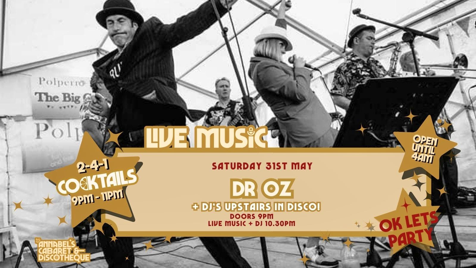 Live Music: DR. OZ // Annabels Cabaret and Discotheque