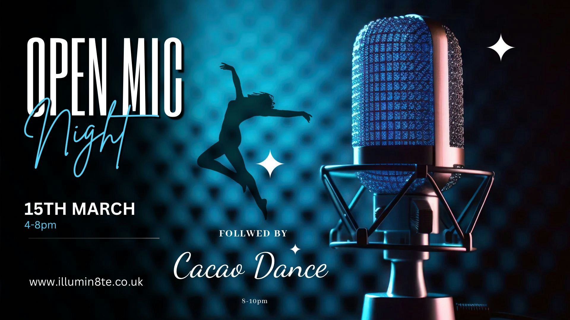 Open Mic Night & Sacred Cacao Dance (Saturday 15th March) @ THE LIGHTHOUSE HUB 4PM