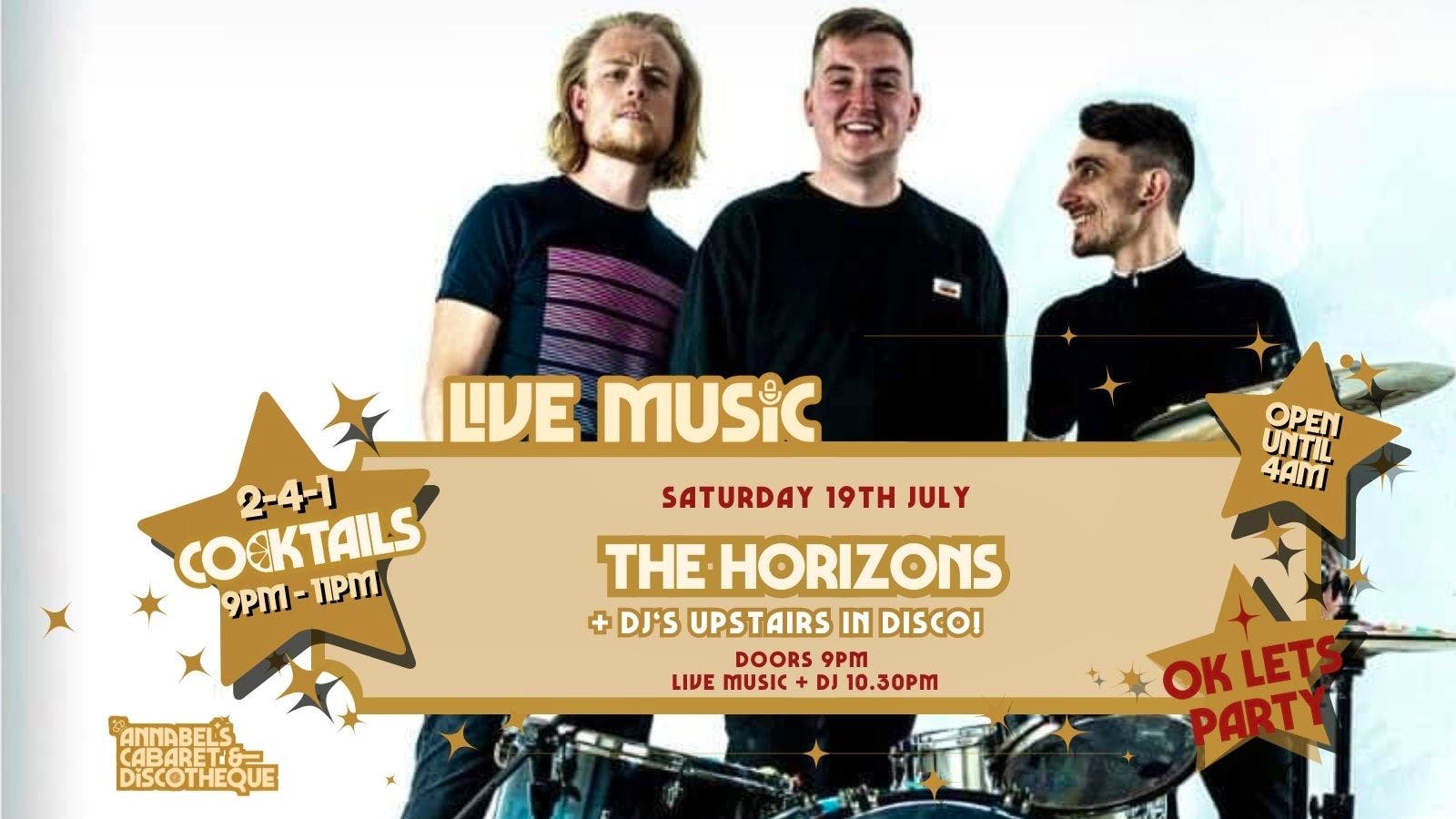 Live Music: THE HORIZONS // Annabel’s Cabaret & Discotheque