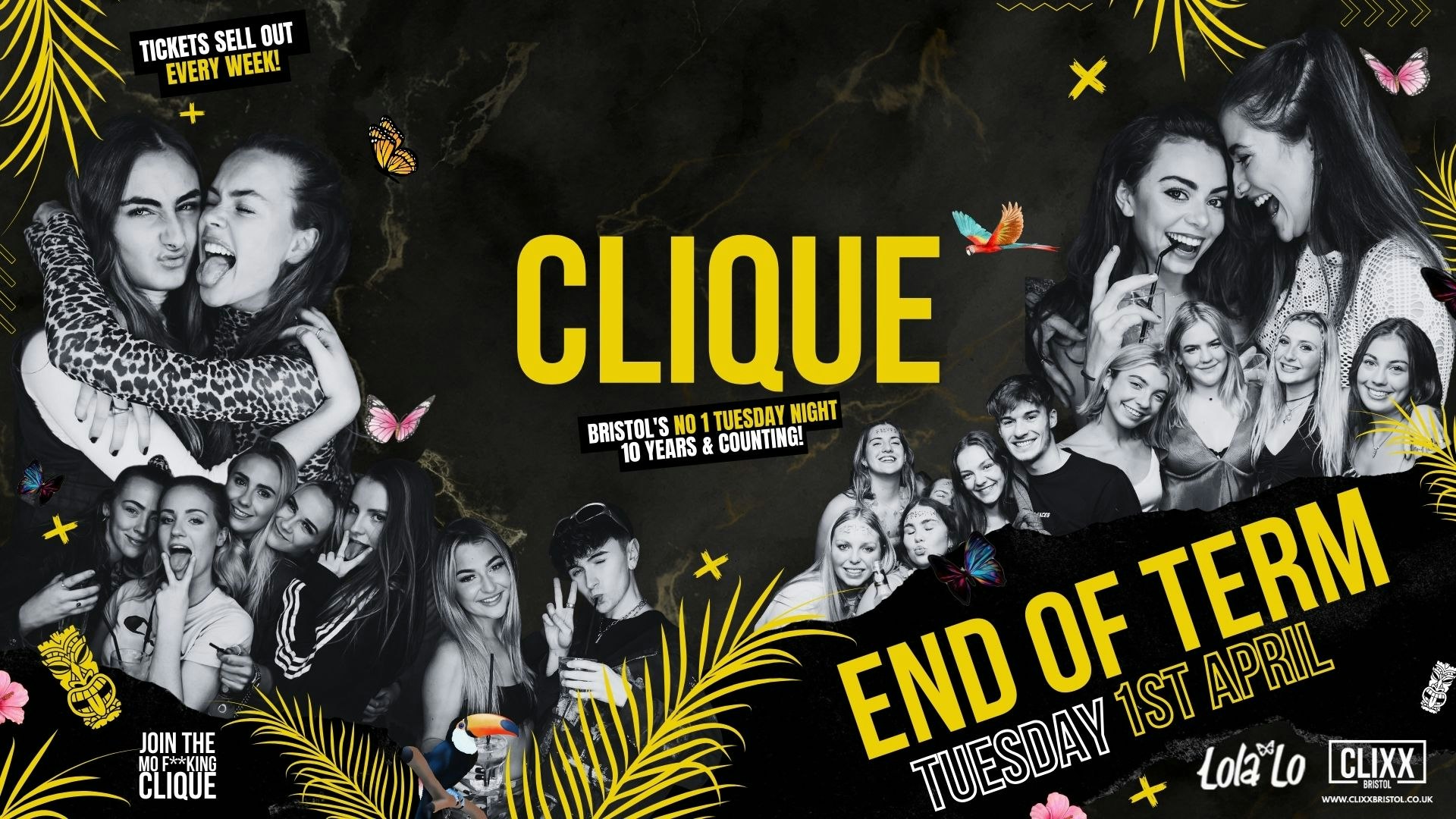 CLIQUE | End Of Term Special 😋  Free shot with every ticket