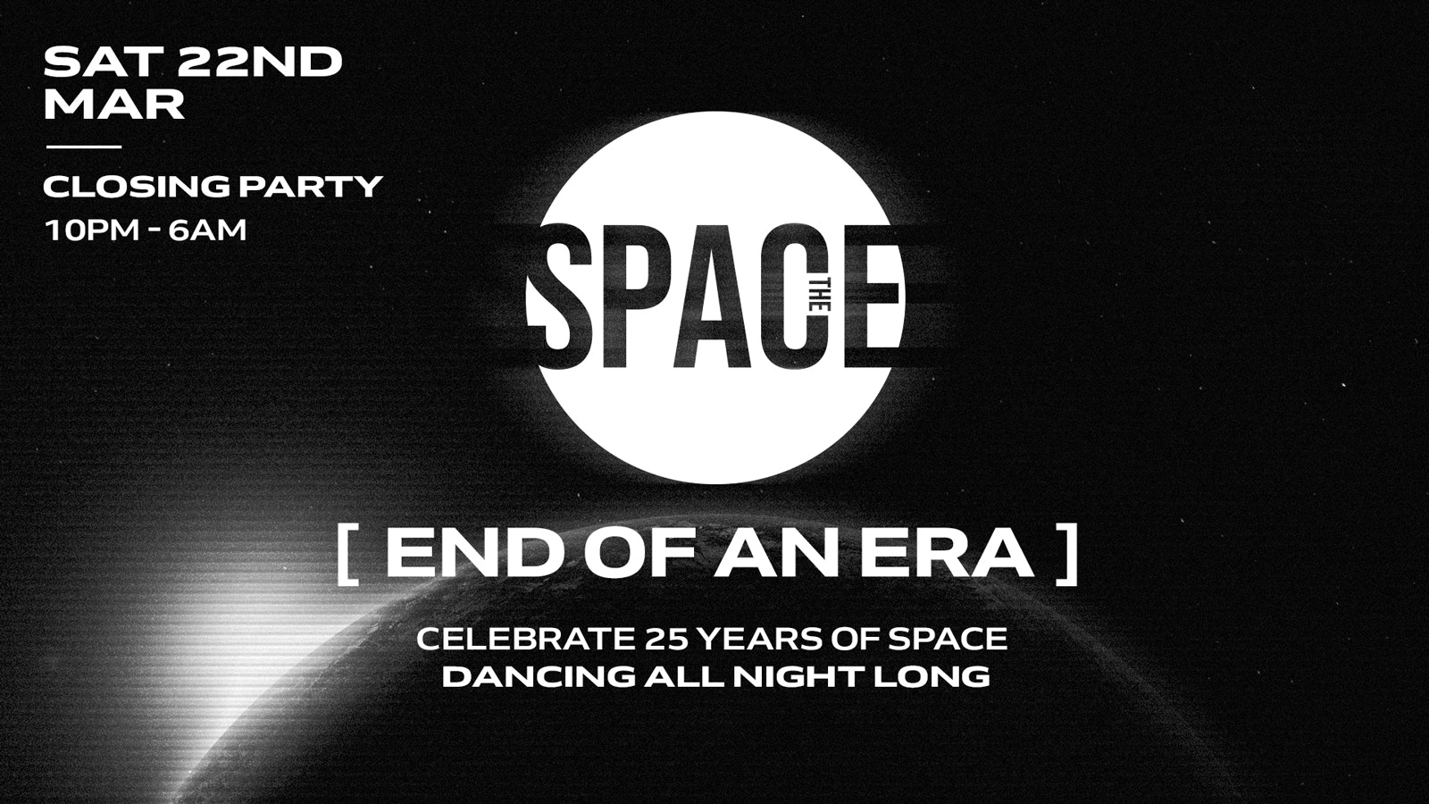 SPACE END OF AN ERA at Space Leeds – 22nd March