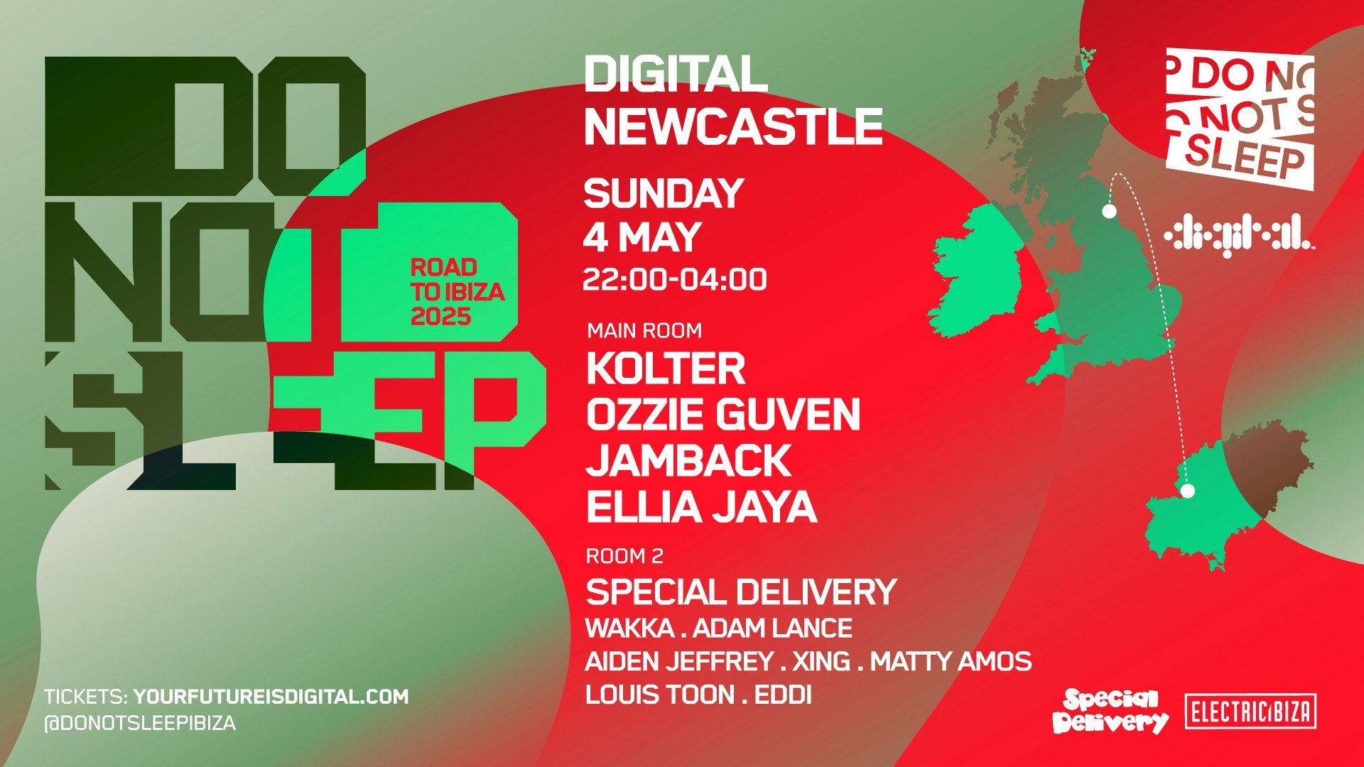 DO NOT SLEEP – KOLTER, OZZIE GUVEN, JAMBACK, ELLIA JAYA & SPECIAL DELIVERY // DIGITAL NEWCASTLE // SUNDAY 4th MAY