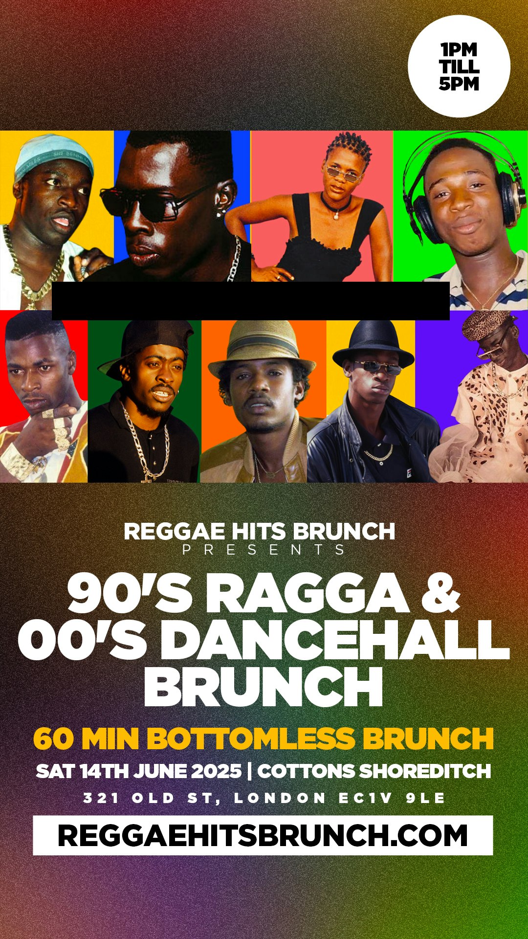 (Last 10 Tickets) 90’S RAGGA & 00’S  DANCEHALL BOTTOMLESS BRUNCH