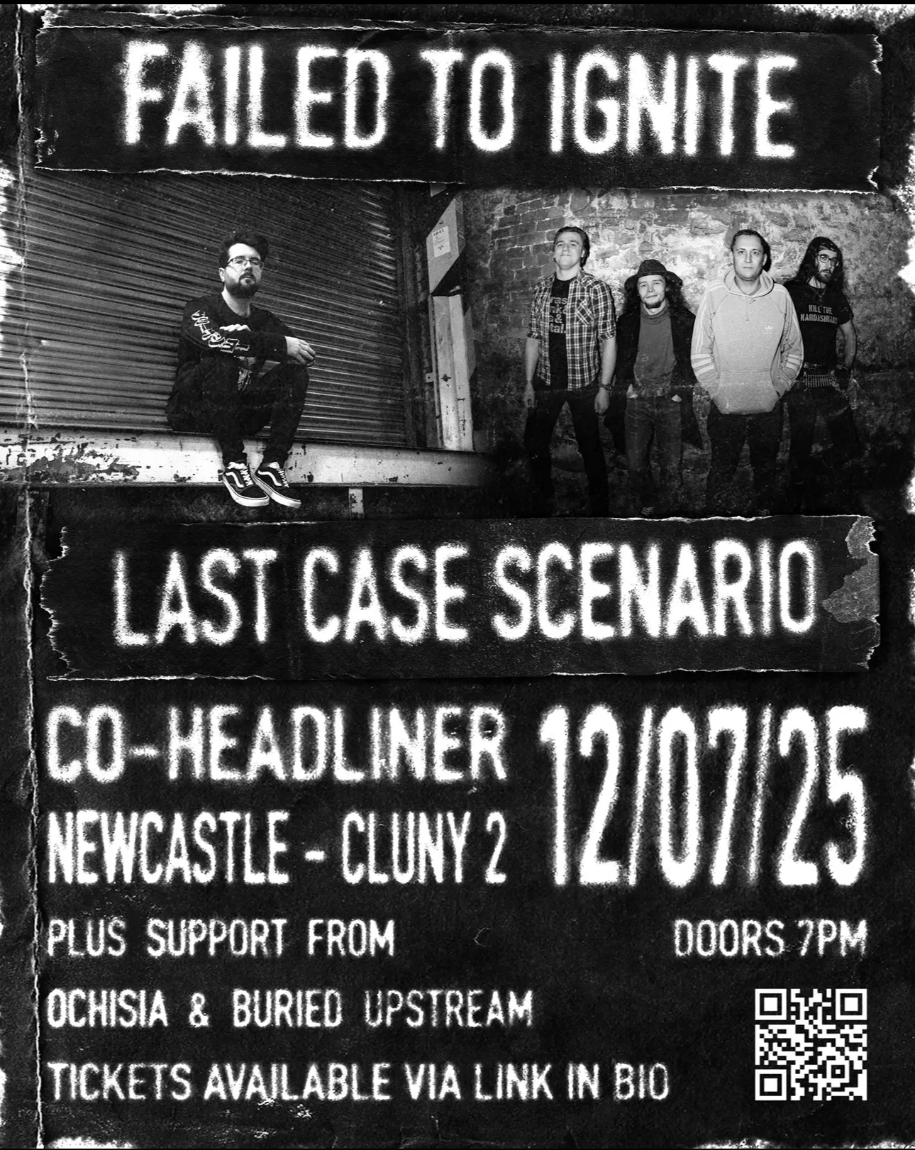 Last Case Scenario/Failed To Ignite @ The Cluny 2, Newcastle at The ...