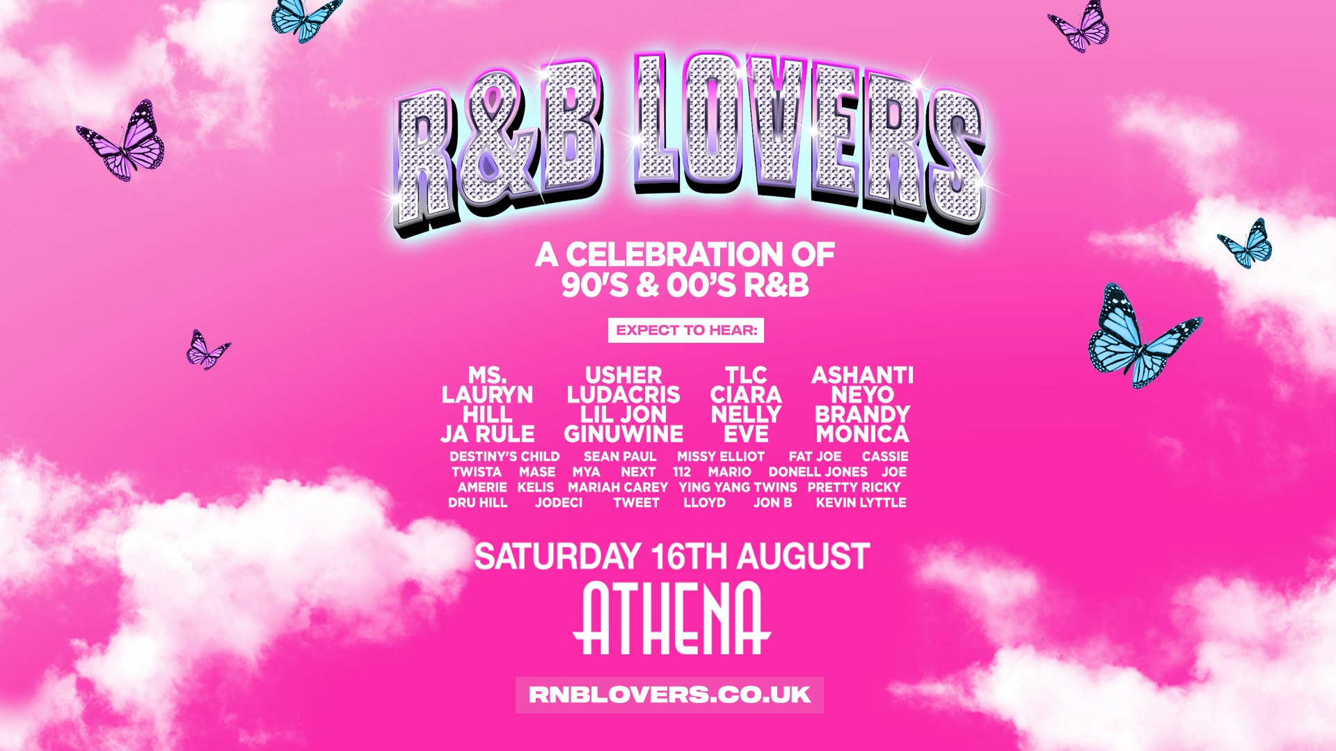 R&B Lovers – Saturday 16th August  – Athena Leicester [PRE-SALE TICKETS ON SALE NOW!]