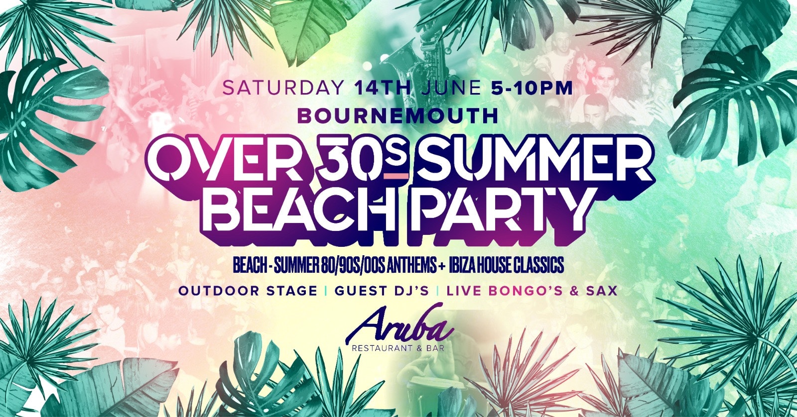 OVER 30s SUMMER BEACH PARTY – BOURNEMOUTH 🌞