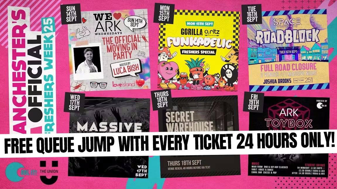MANCHESTER MET – MMU – OFFICIAL All Access Freshers Wristband 2025 🎟️