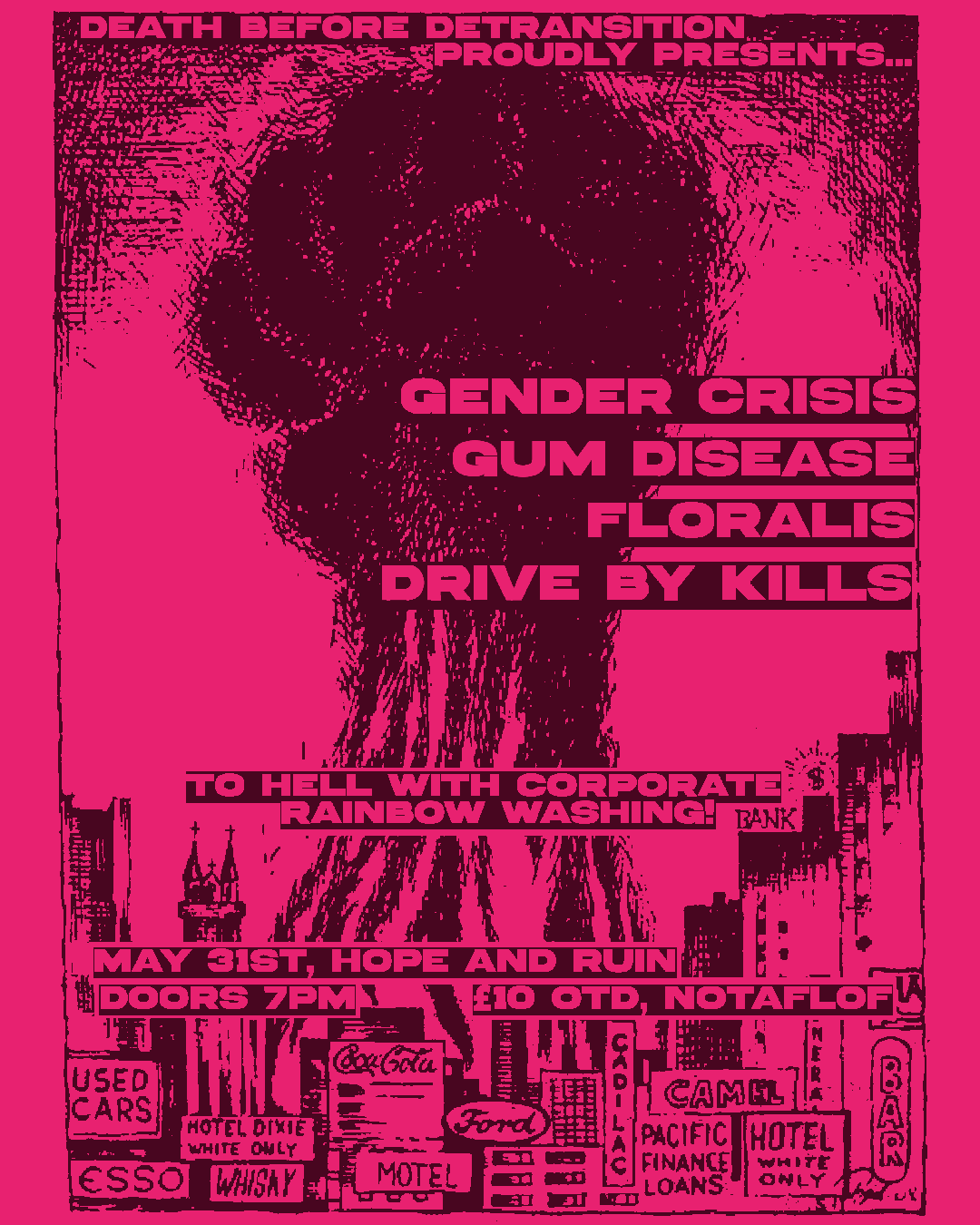 PUNK PRIDE W/ GENDER CRISIS, GUM DISEASE, FLORALIS, DRIVE BY KILLS