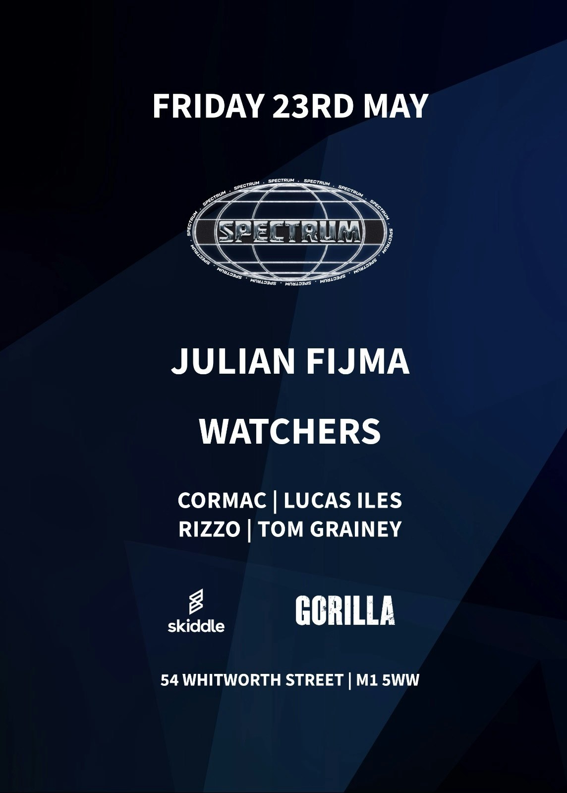 Spectrum @ Gorilla w/ Julian Fijma and Watchers