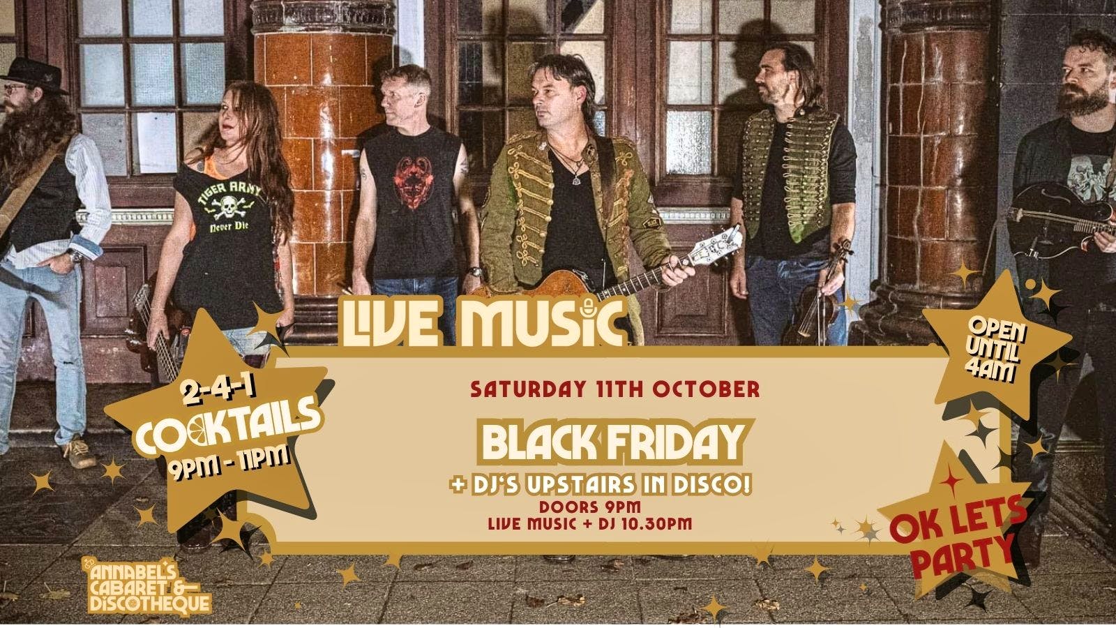 Live Music: BLACK FRIDAY // Annabel’s Cabaret & Discotheque