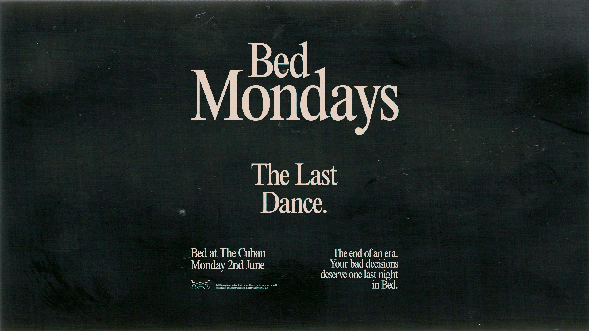 Bed Mondays – THE LAST DANCE