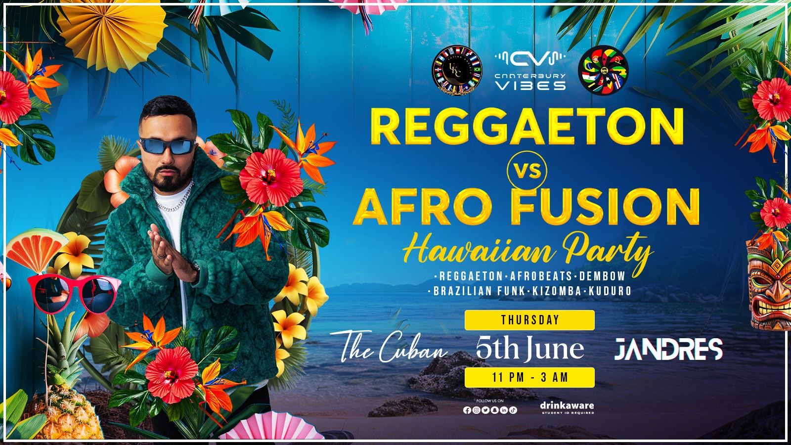 Reggaeton VS AfroFusion – Hawaiian Party