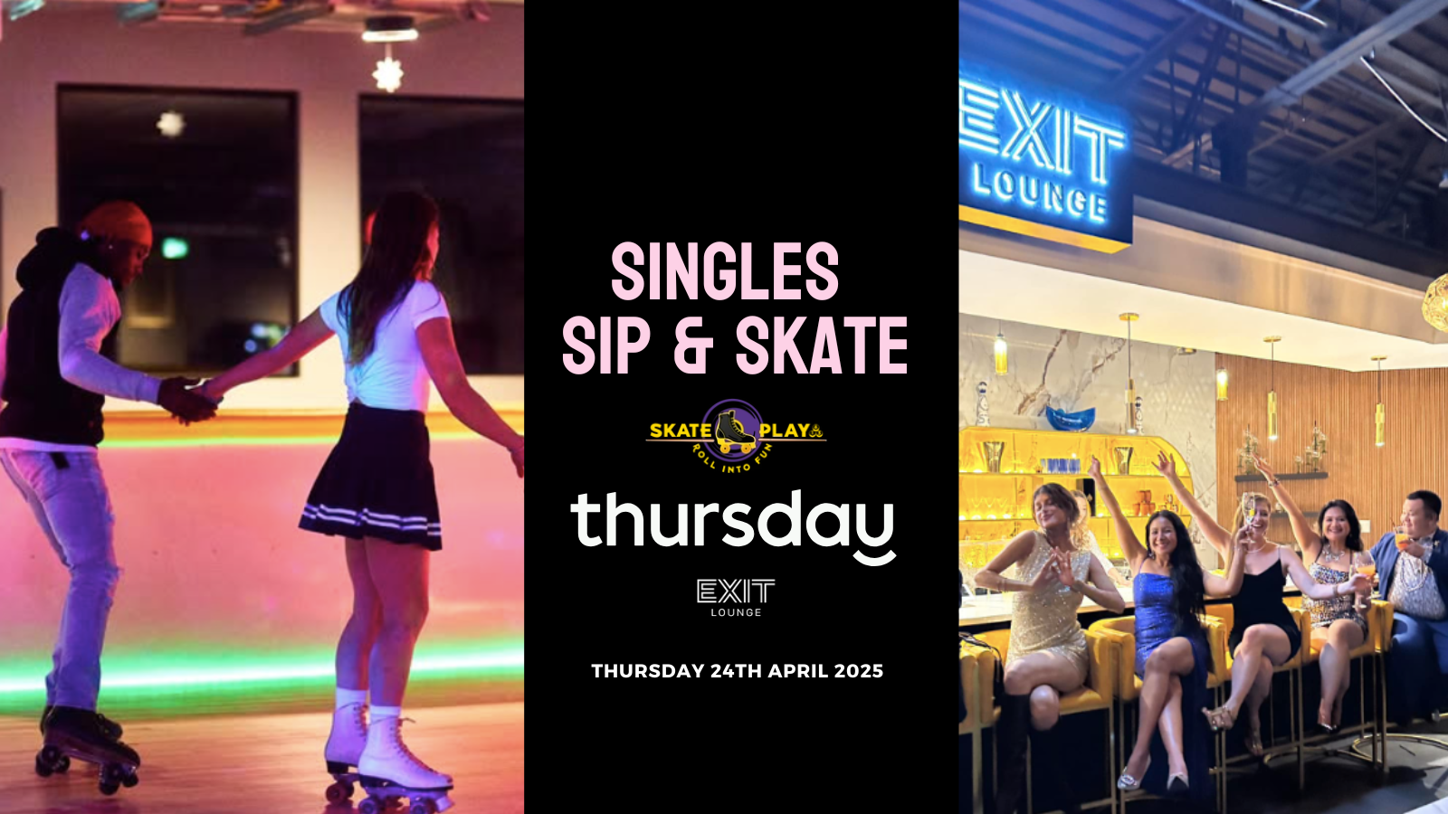 Thursday | Singles Sip & Skate | Exit Lounge / Skate & Play