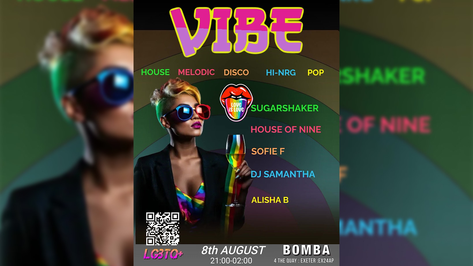 VIBE – LBGTQ+ – Aug 08 – Bomba Exeter