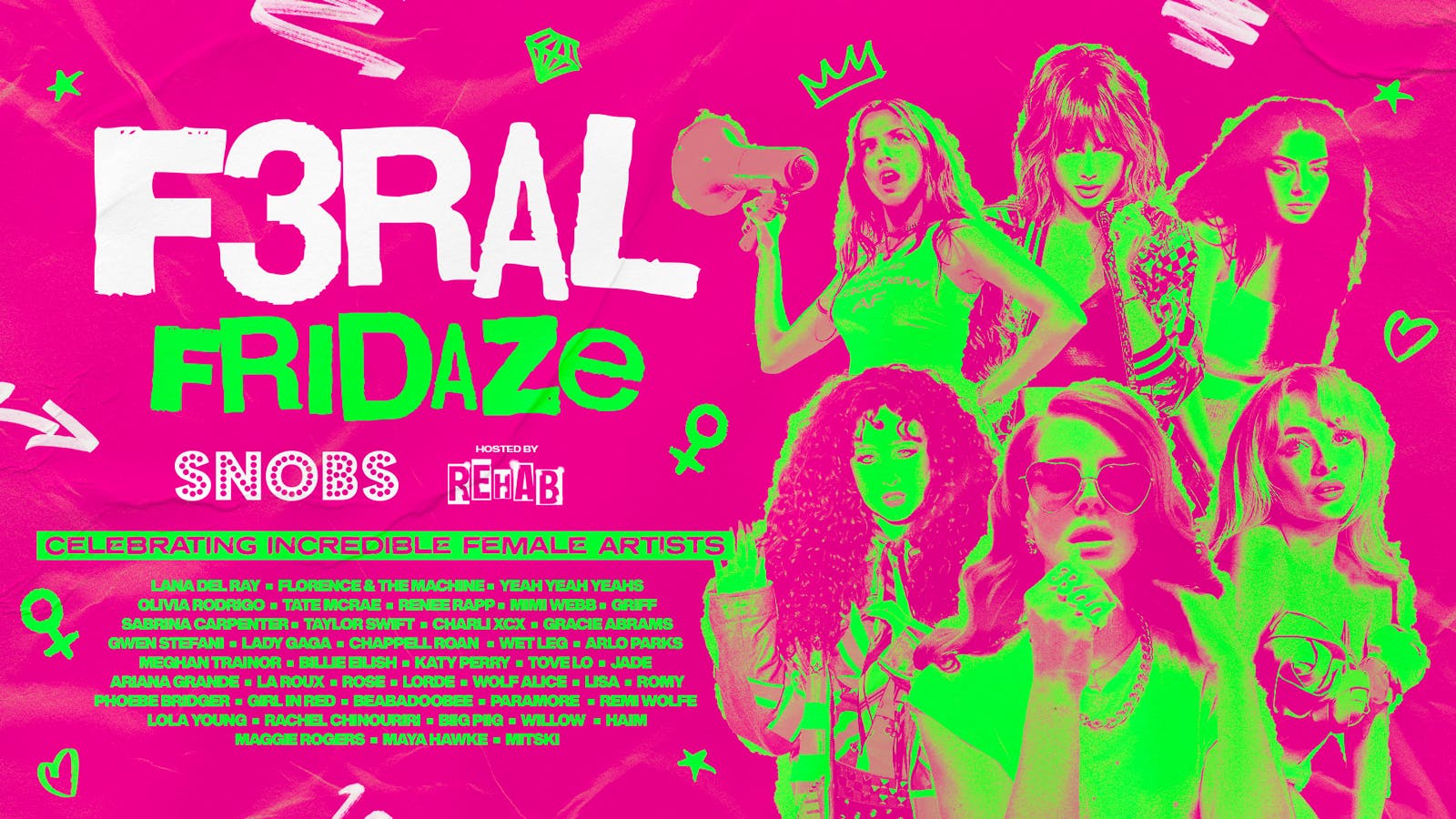 F3RAL FRIDAZE ♀ 4th July! 🇺🇸 AMERICAN QUEENS EDITION 🇺🇸  hosted by Rehab Friday @ Snobs Birmingham 🤟 04/07