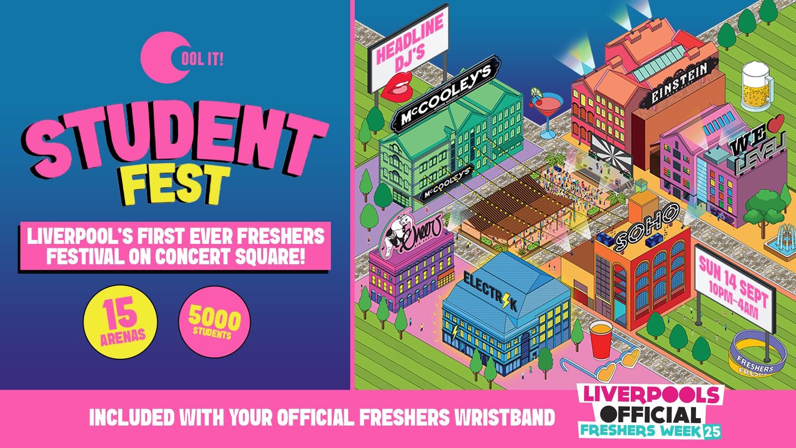 STUDENT FEST 2025 🪩🎉🥳🎈🎆 〰️FRESHERS SUNDAY FESTIVAL 〰️ 5000 STUDENTS // 15 ARENAS // HEADLINE DJ’S 🎶🎧
