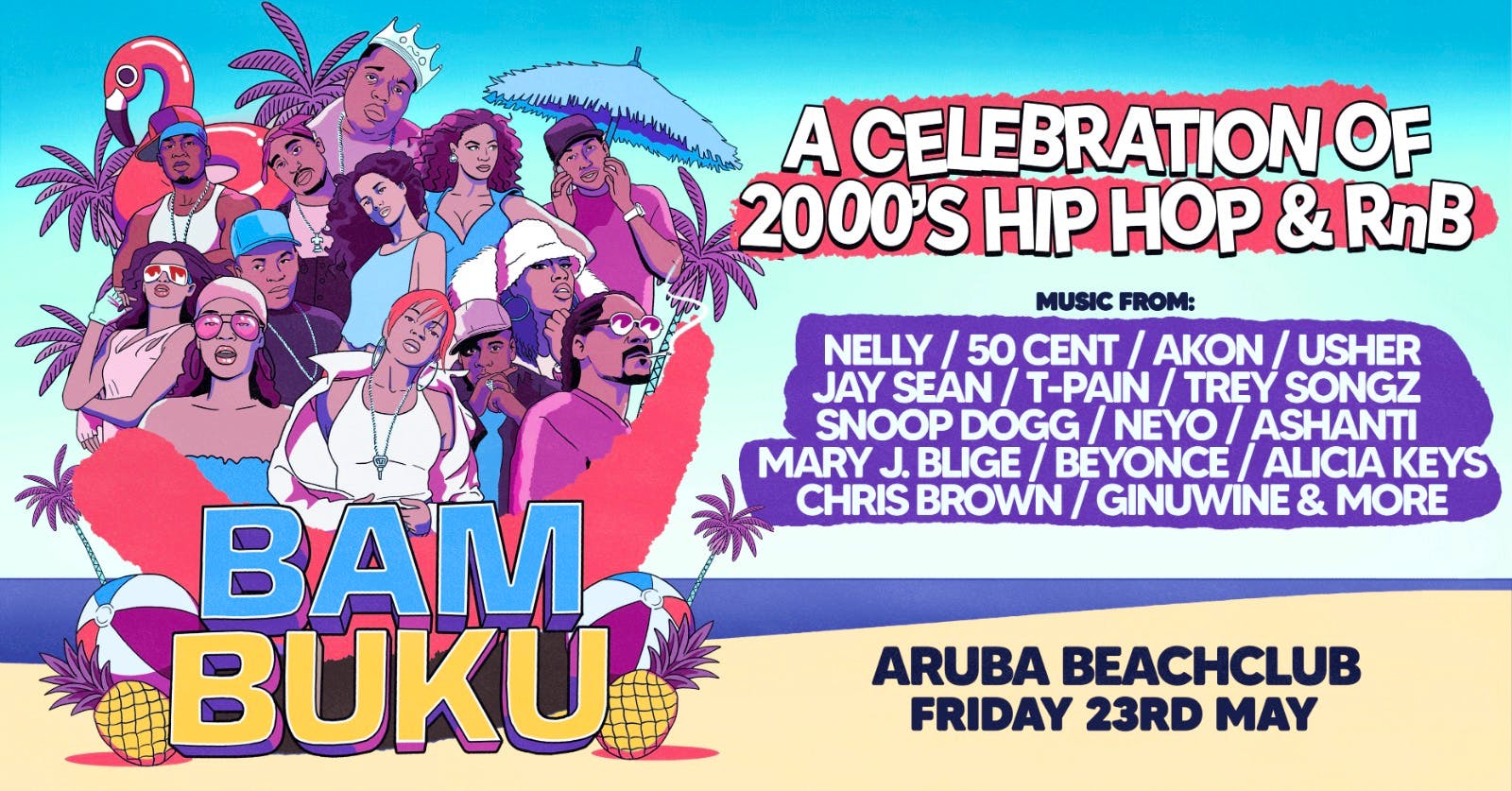 BAMBUKU – Bournemouth’s BIGGEST 00’s RnB Throwback Party @Aruba