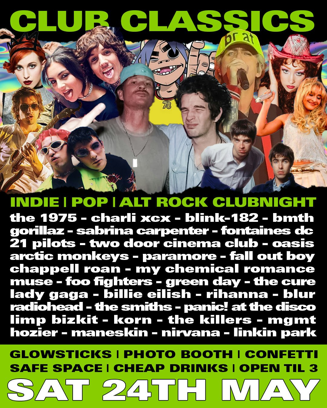 CLUB CLASSICS:  indie, pop & alternative rock clubnight