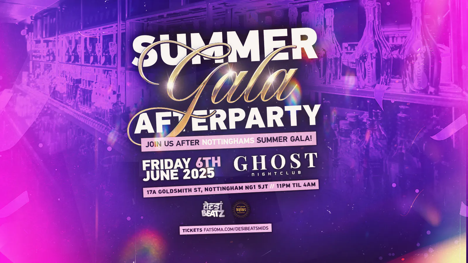 Nottingham ASOC Presents : SUMMER GALA AFTER PARTY at Ghost Nottingham ...