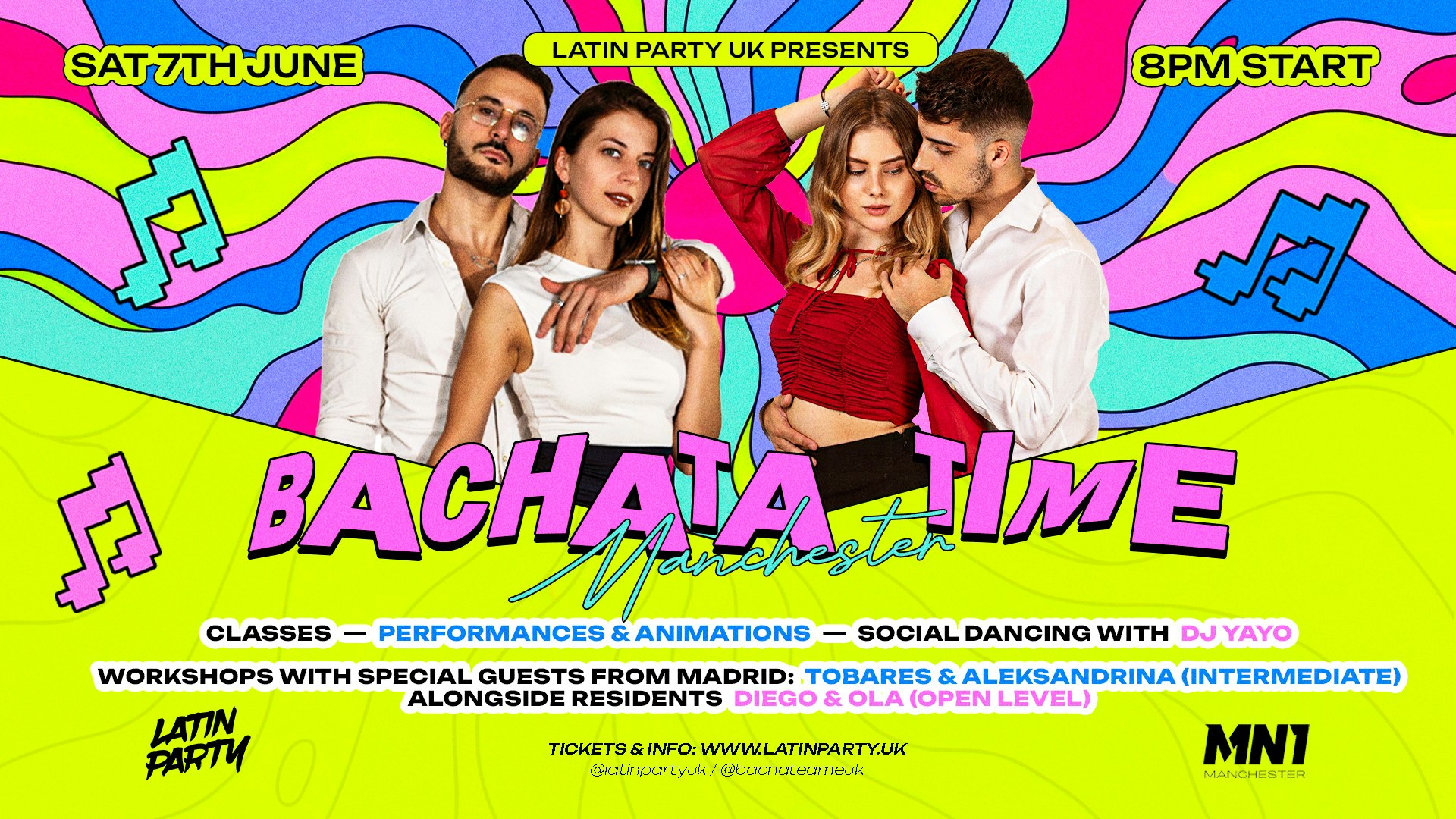 Bachata Time Manchester: Saturday 7th June / with special guests from Madrid Tobares & Aleksandrina