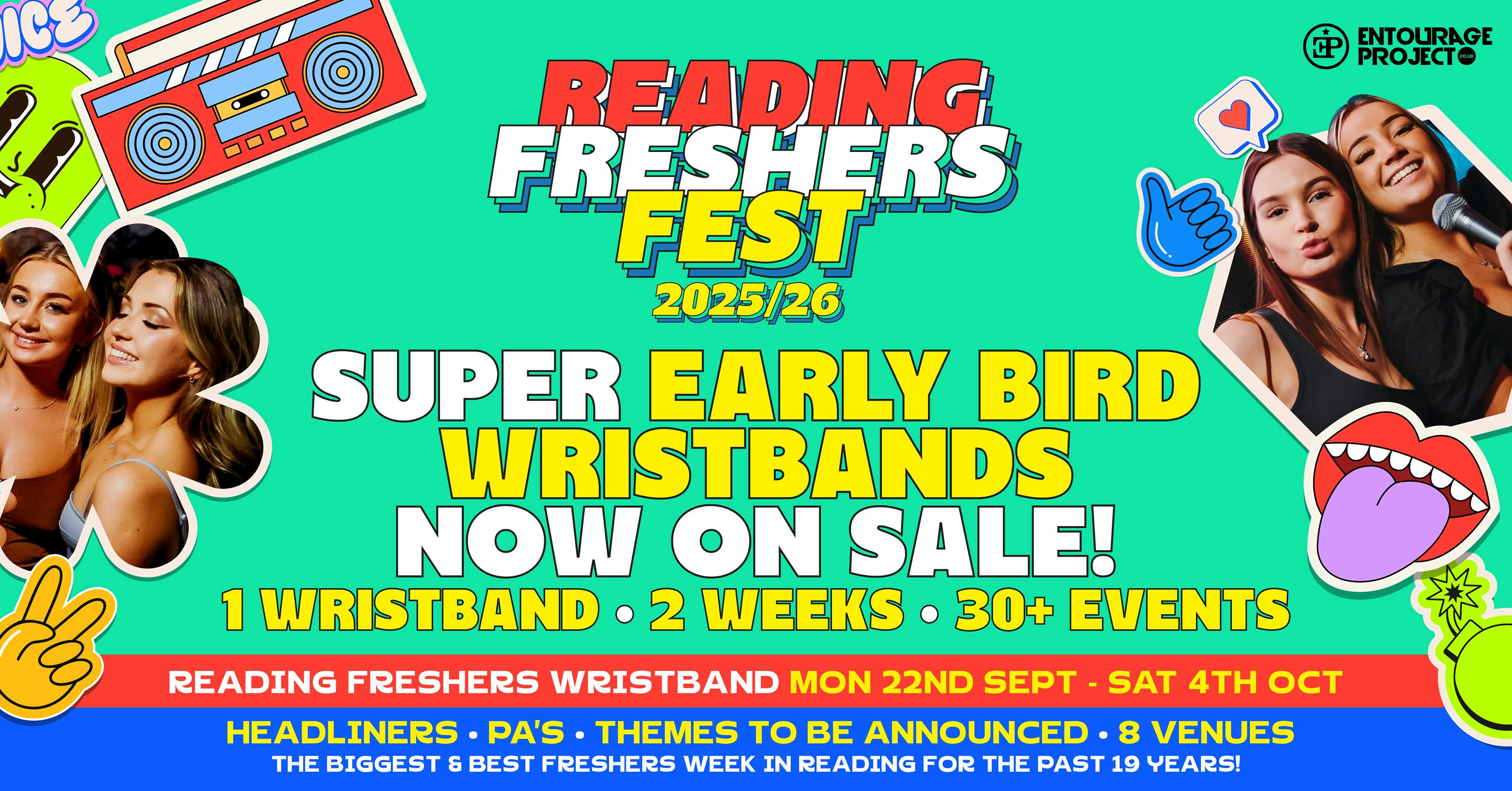 Reading Freshers Fest 25/26 – ON SALE NOW 🎪