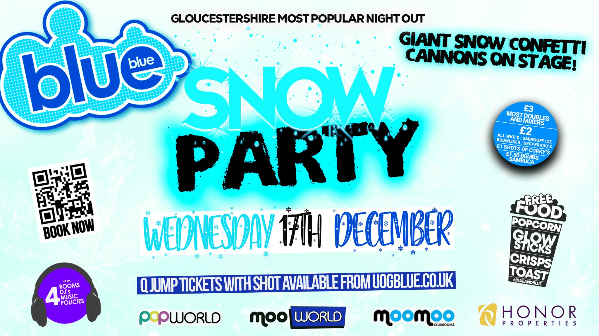 Blue & Blue ❄️ SNOW PARTY ❄️  | Gloucestershire’s Biggest Student Night 💙