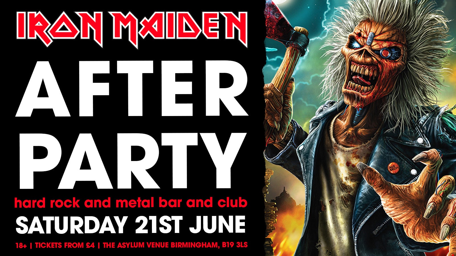 Iron Maiden After Party! Classic Rock and Heavy Metal Bar and Clubnight