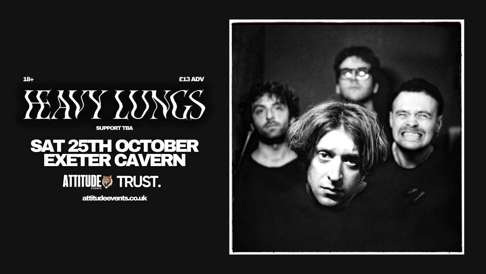 Heavy Lungs ✘ Support @ Cavern, Exeter