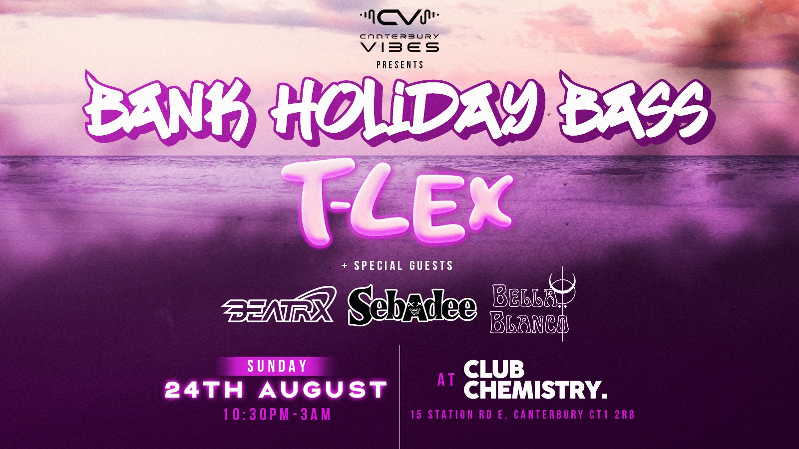 T-LEX – August Bank Holiday Bass in Canterbury