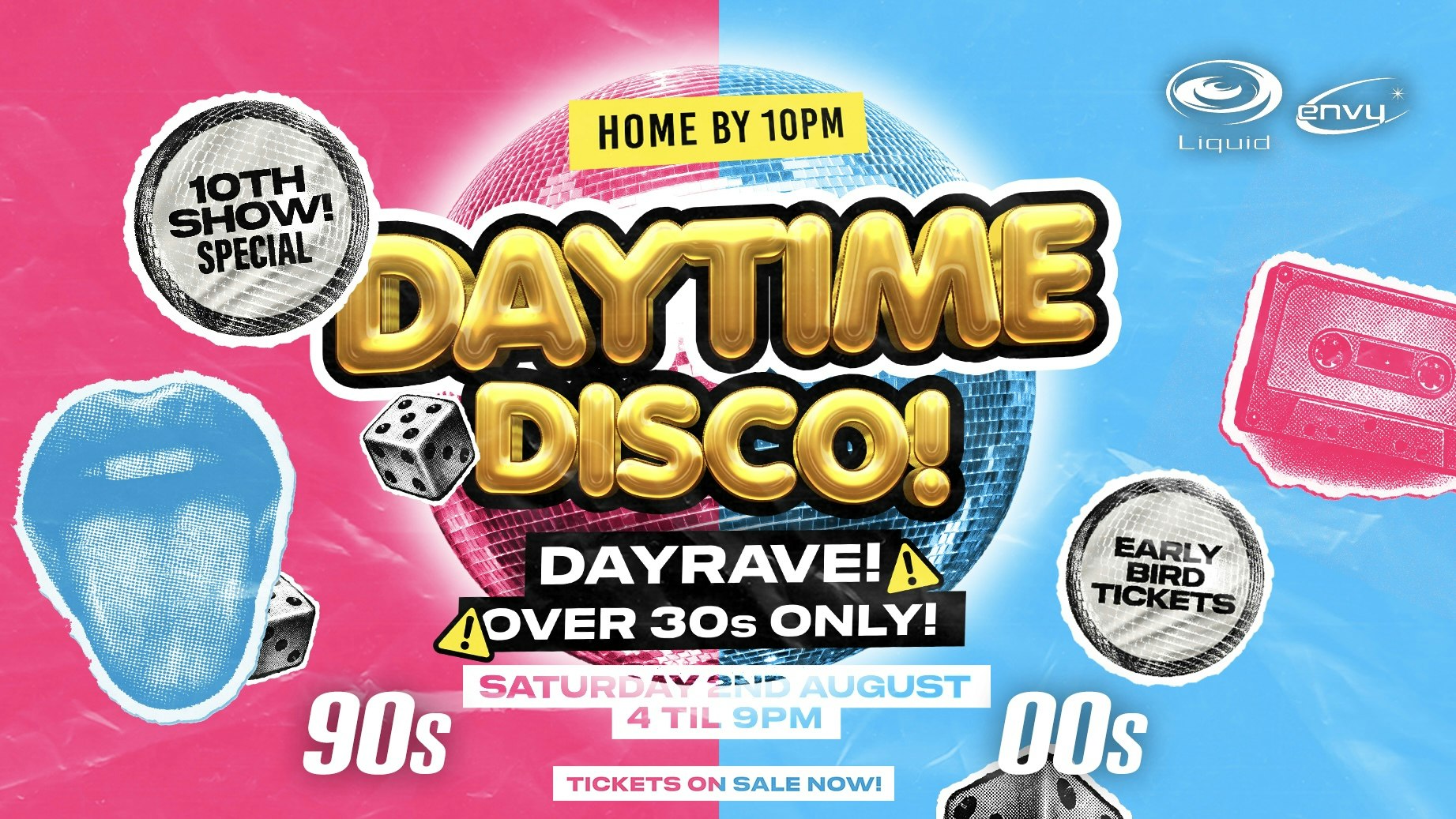 SATURDAY AFTERNOON DISCO OVER 30s : DAYRAVE