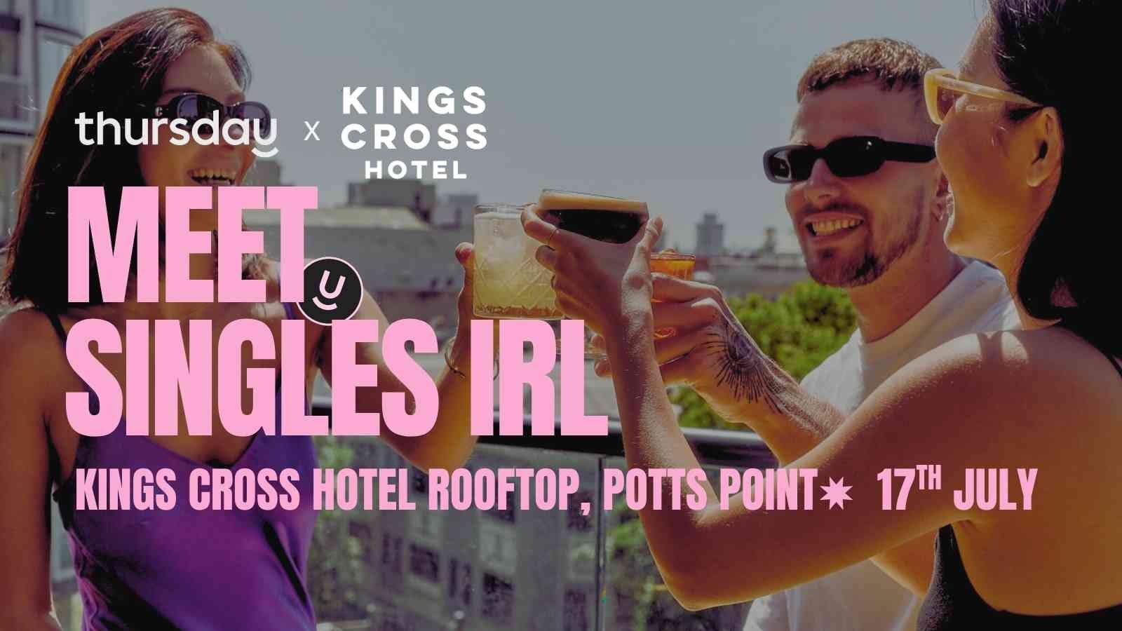 Thursday | Kings Cross Hotel Rooftop (age 18-35) | Pott’s Point