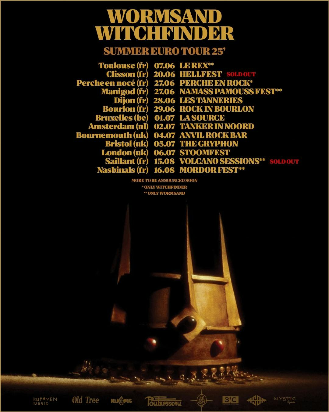 Wormsand + Witchfinder + support TBA