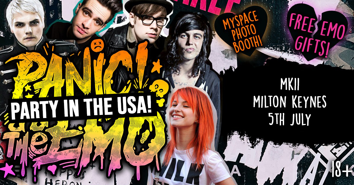 Panic At The Emo: Party In The USA Special Clubnight at MK11, Milton Keynes