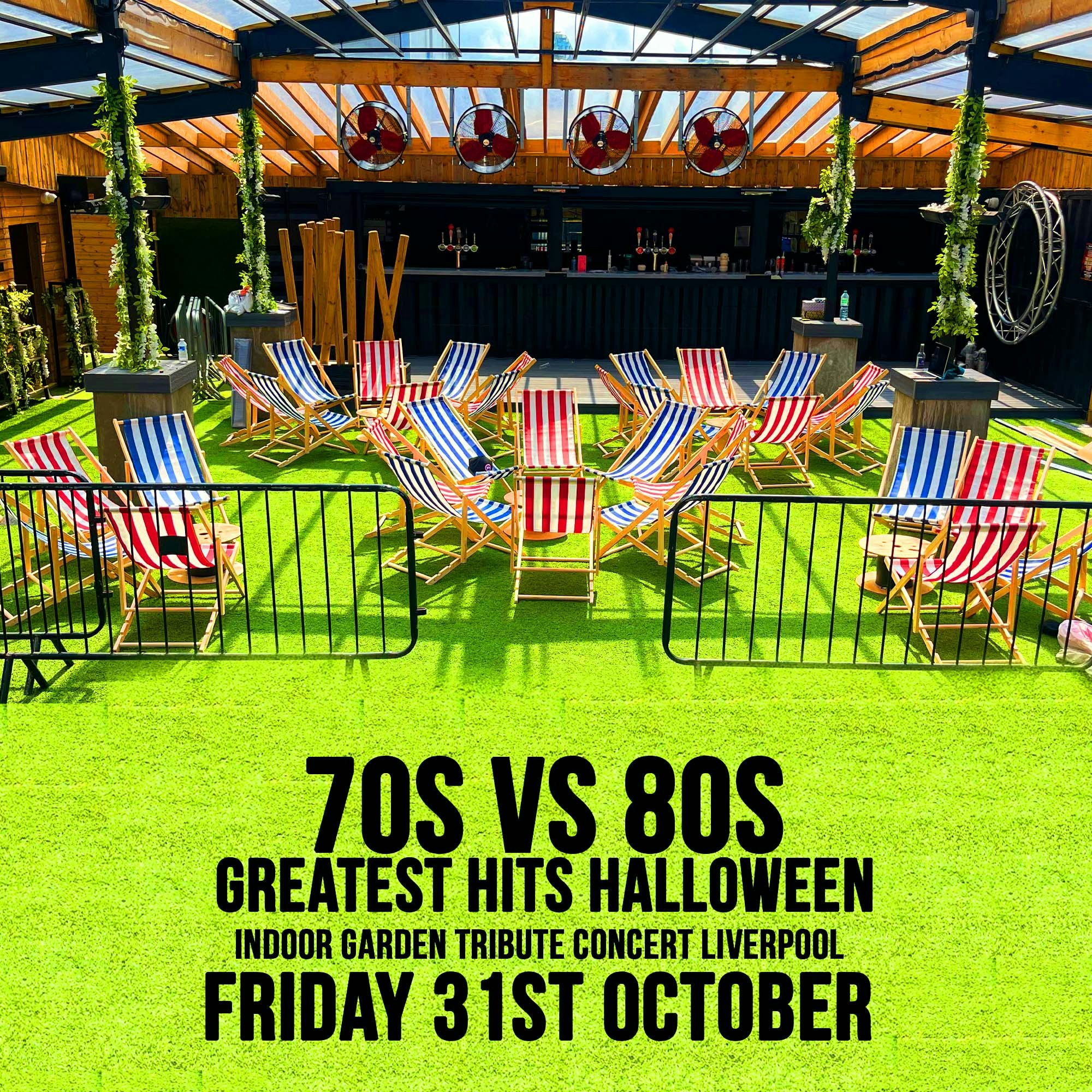 70s Vs 80s GREATEST HITS: The Monster Mash Halloween – Indoor Garden Party